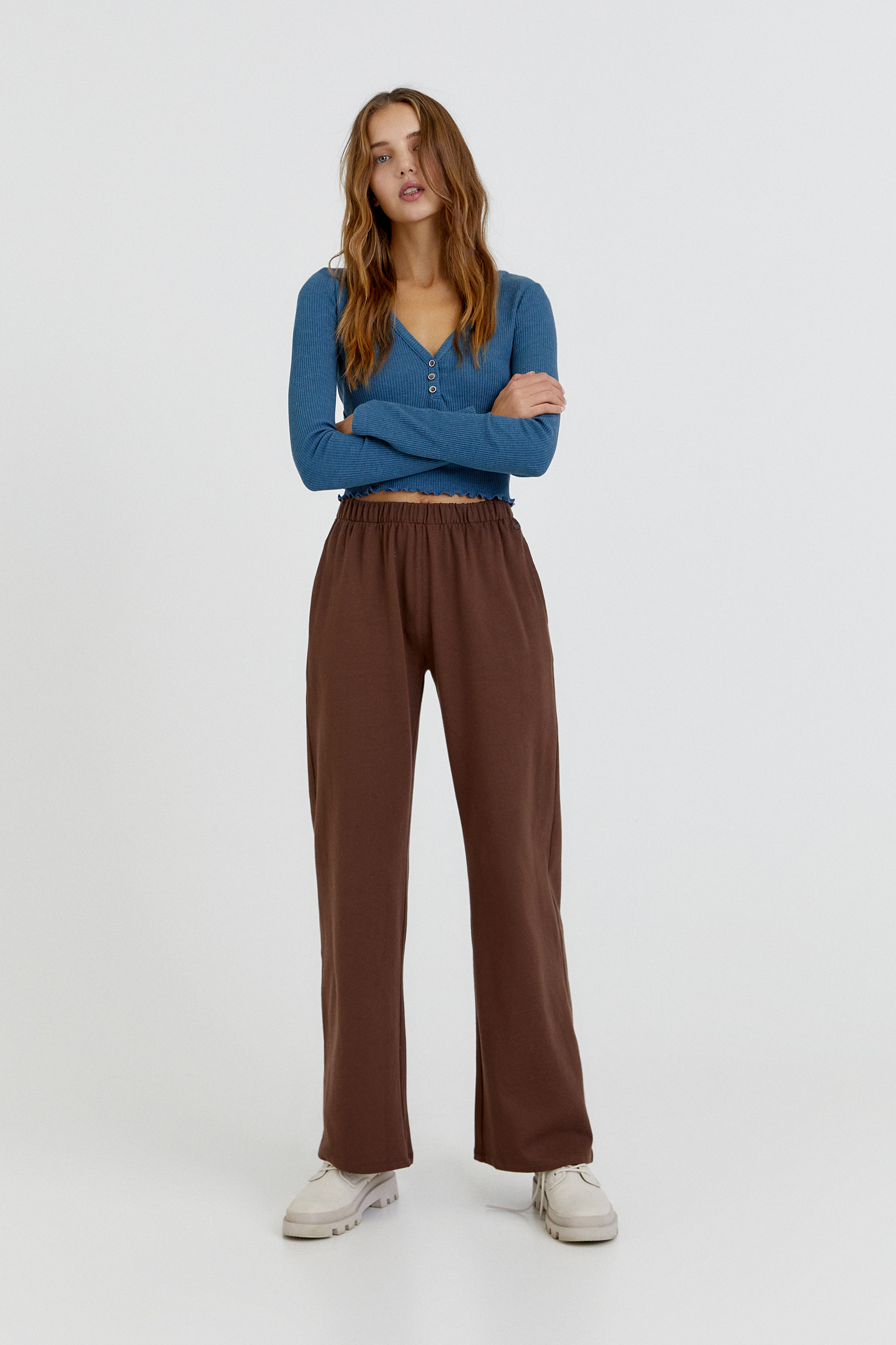 Pantalón jogger tiro bajo - PULL\u0026BEAR