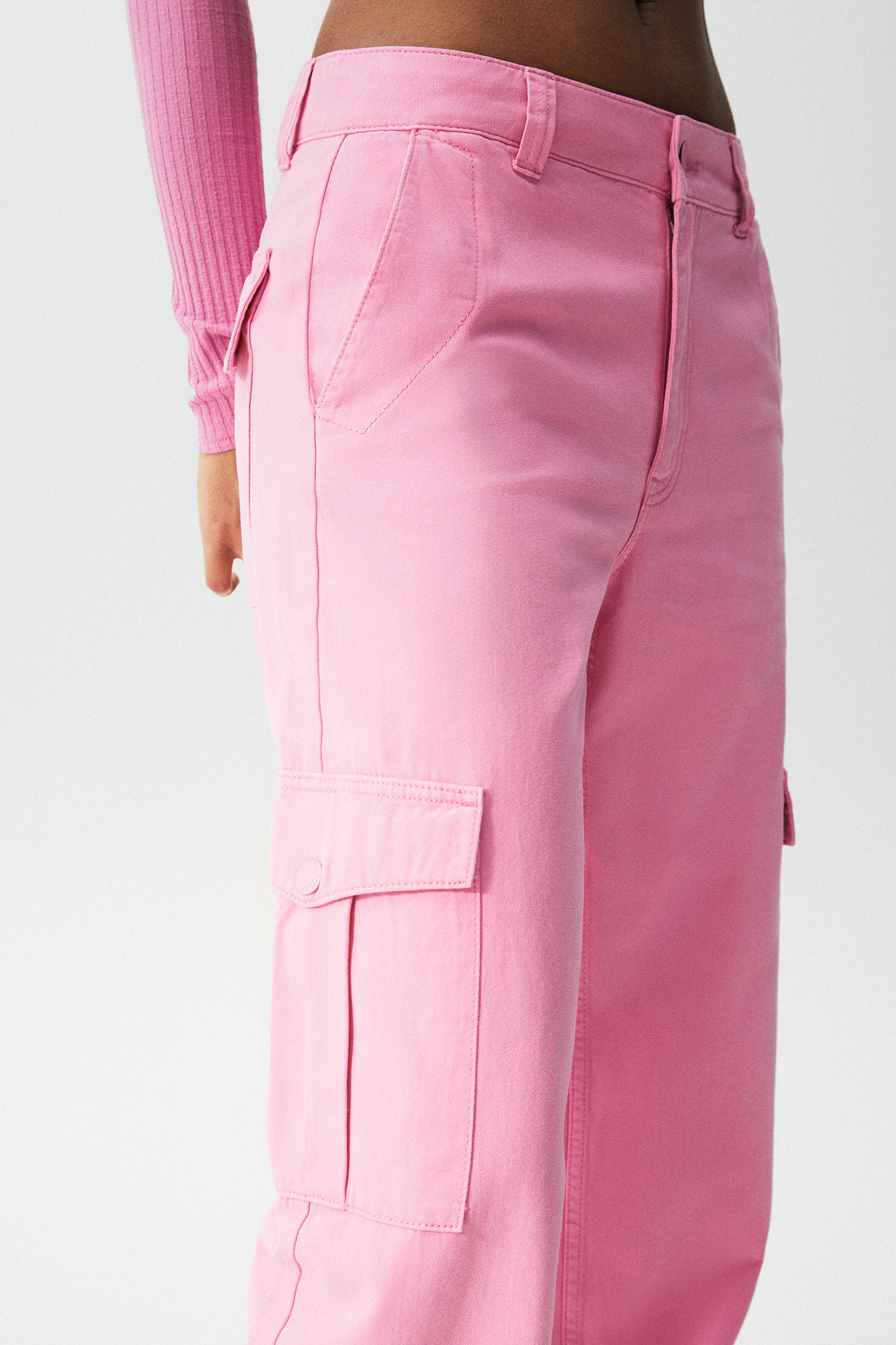 Wide-leg cargo pants - pull\u0026bear