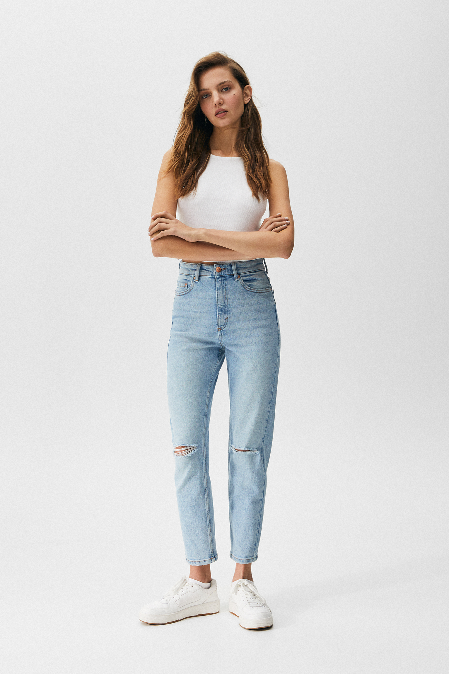 Jeans slim mom fit - PULL\u0026BEAR