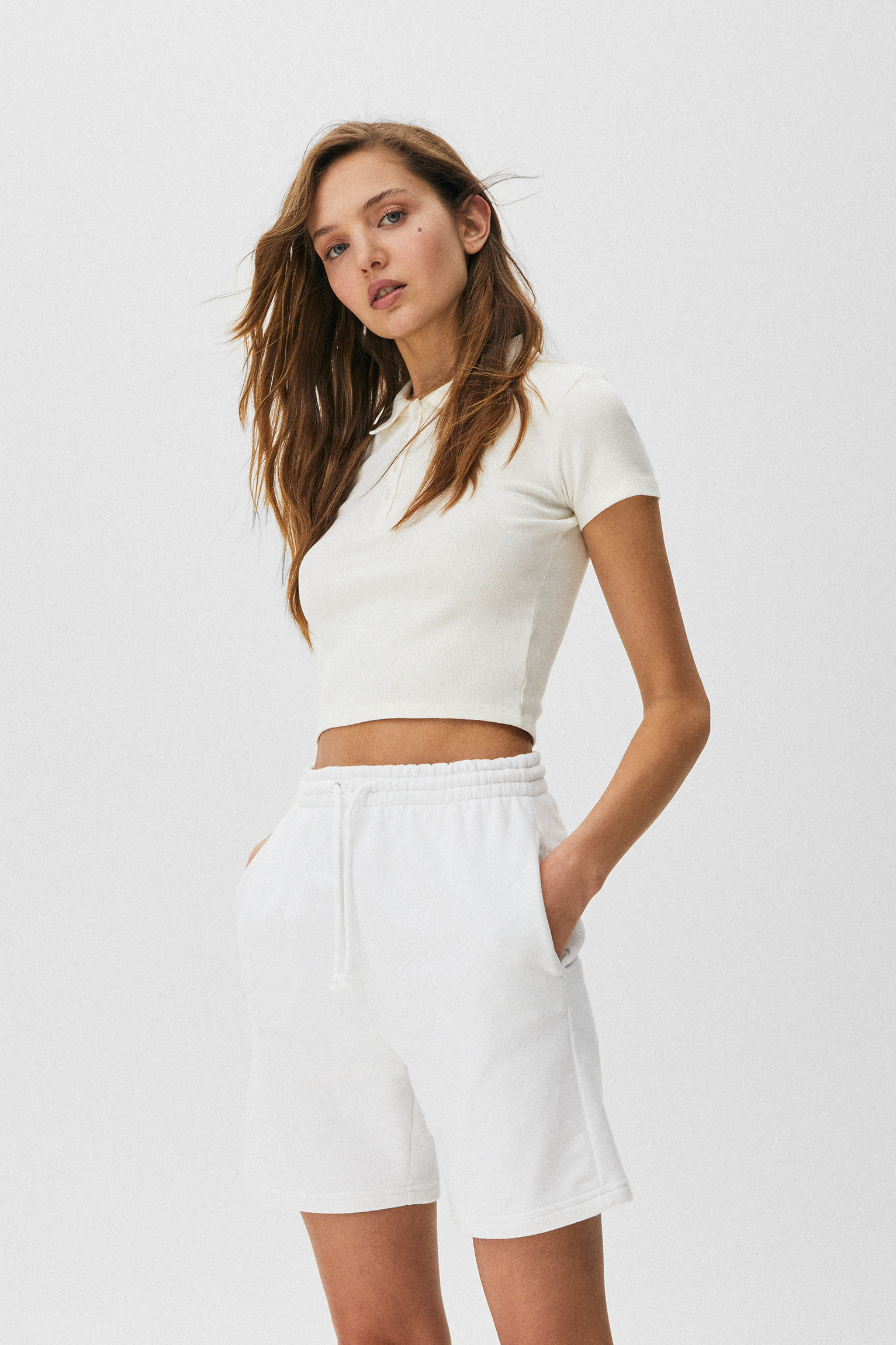 Bermuda jogger cordón - PULL\u0026BEAR