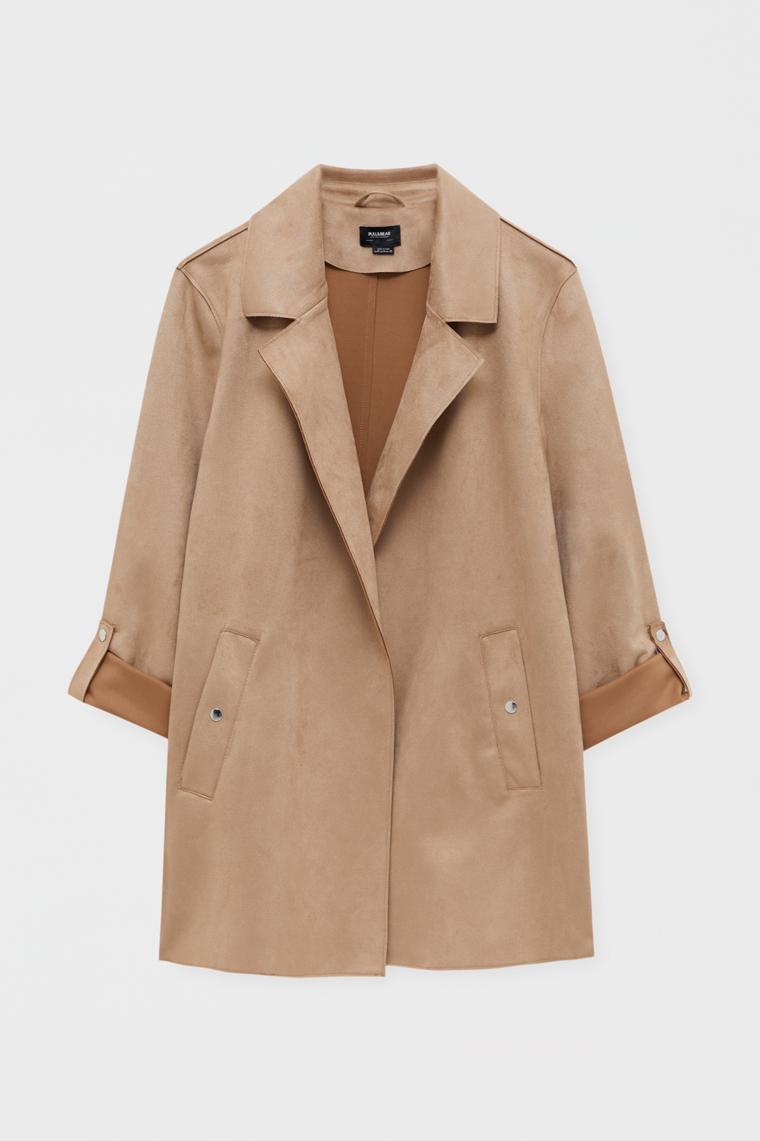 beige faux suede jacket