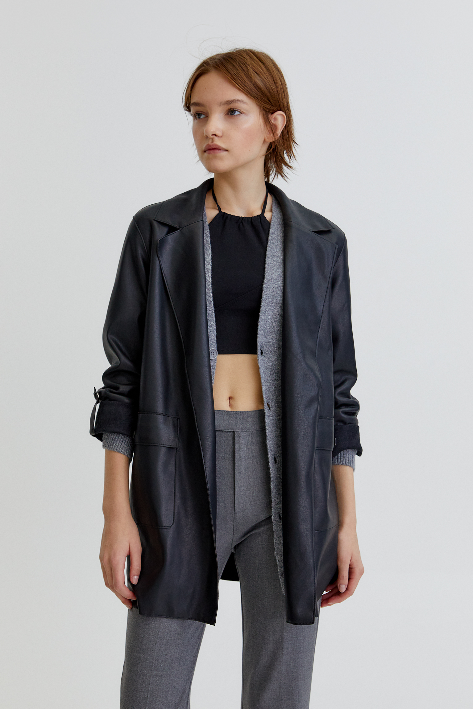 pull&bear leather jacket