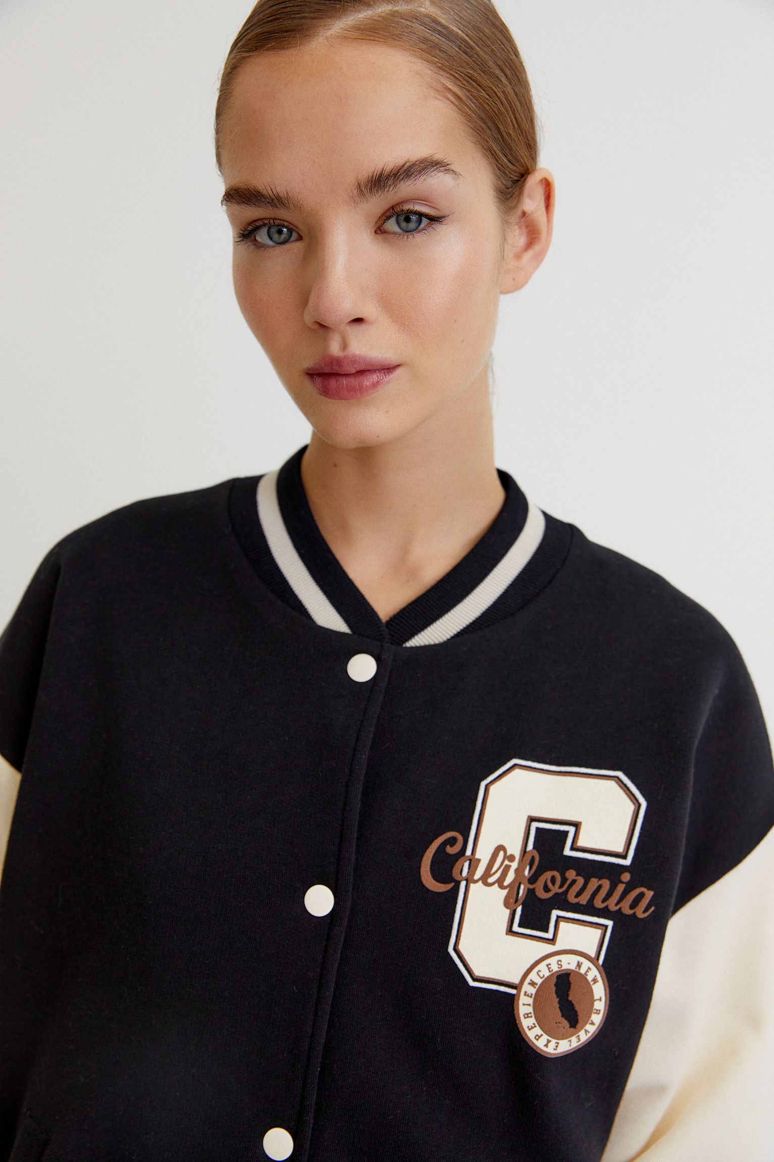 black varsity jacket