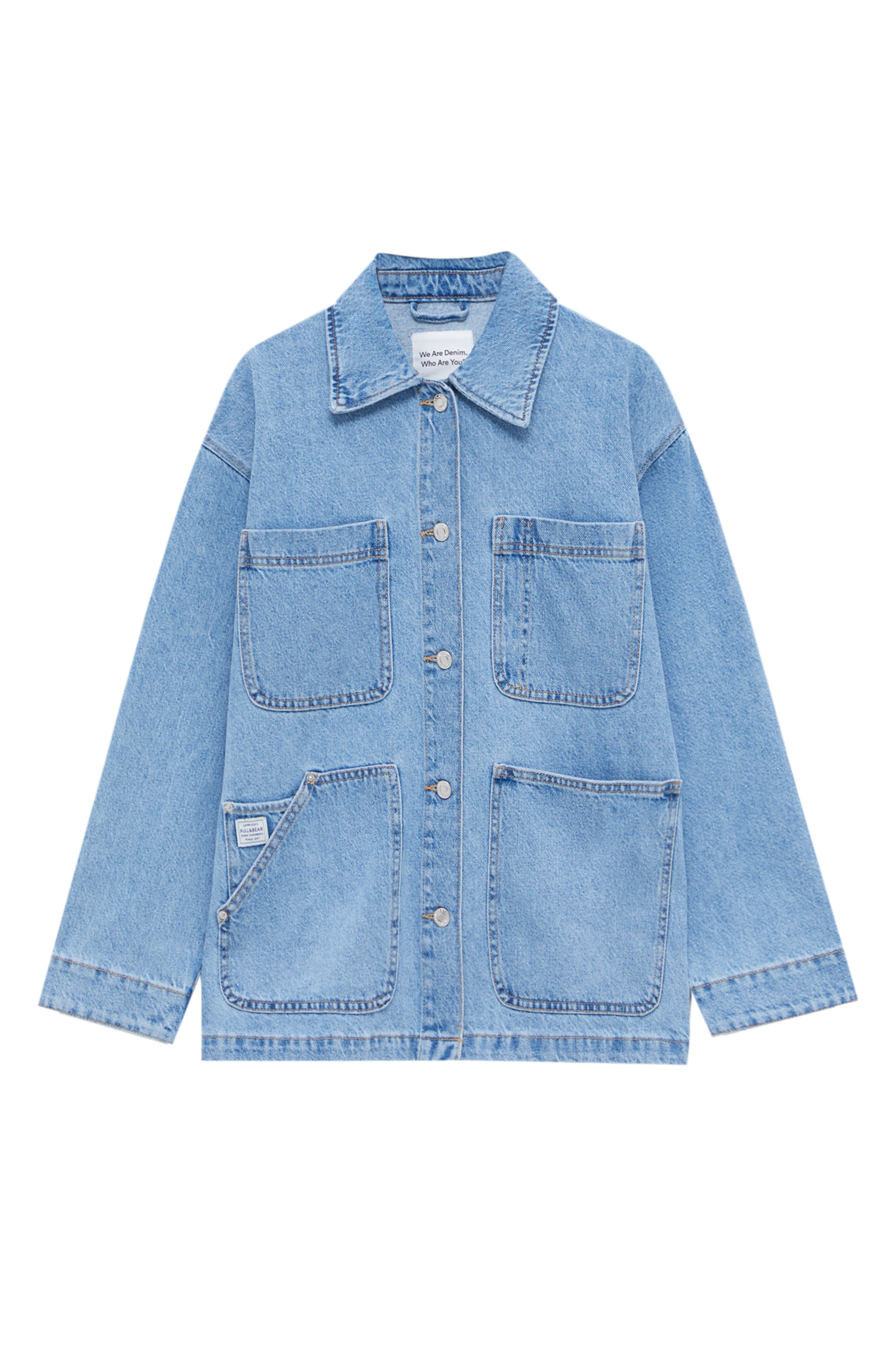 Giubbotto di jeans stile worker con tasche - PULL\u0026BEAR