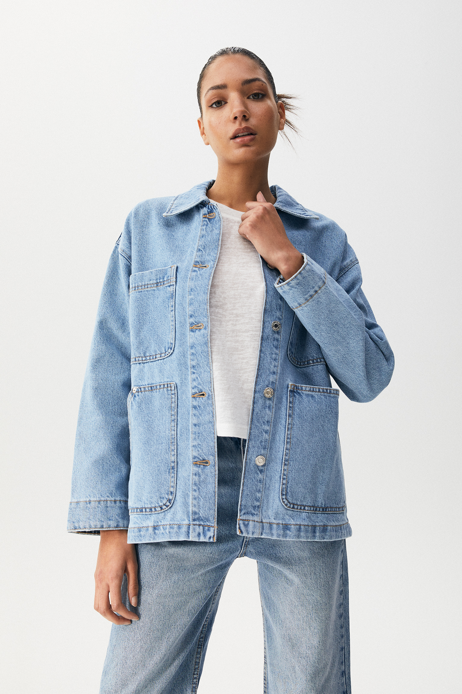 denim worker jacket