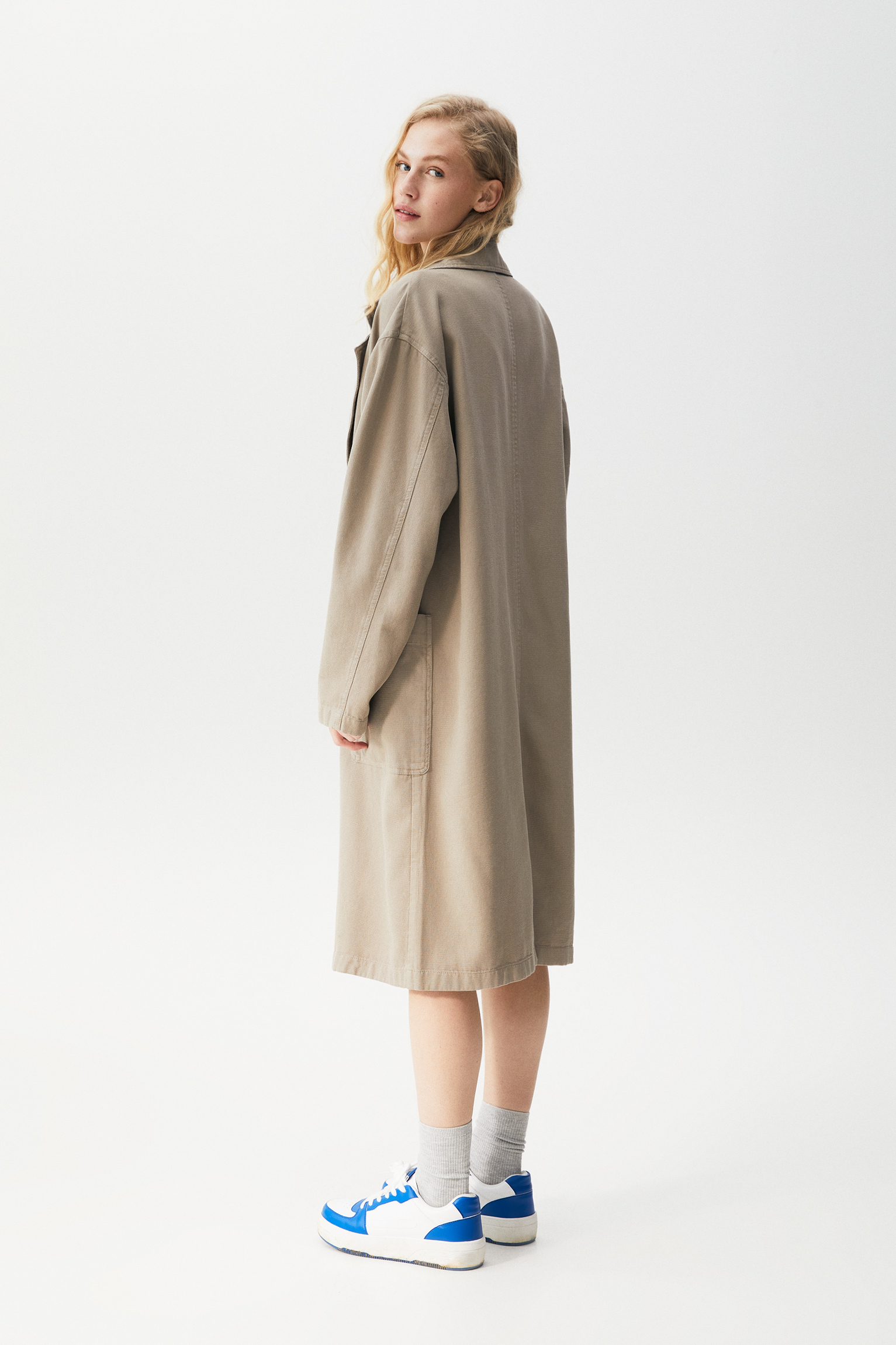 pull and bear long coat