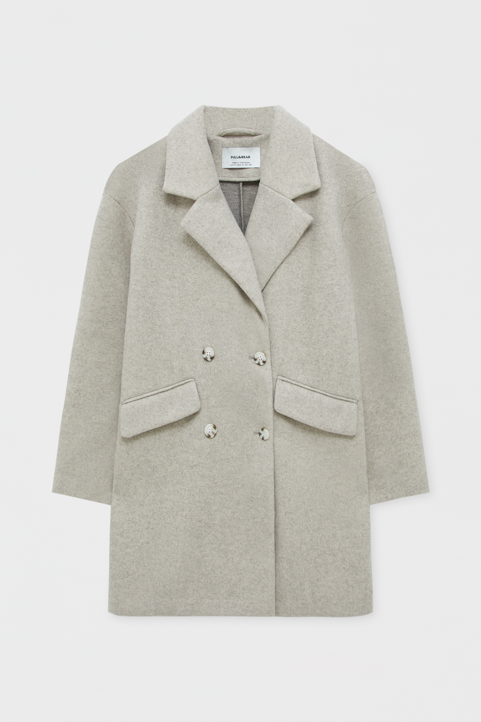 double breasted coat beige