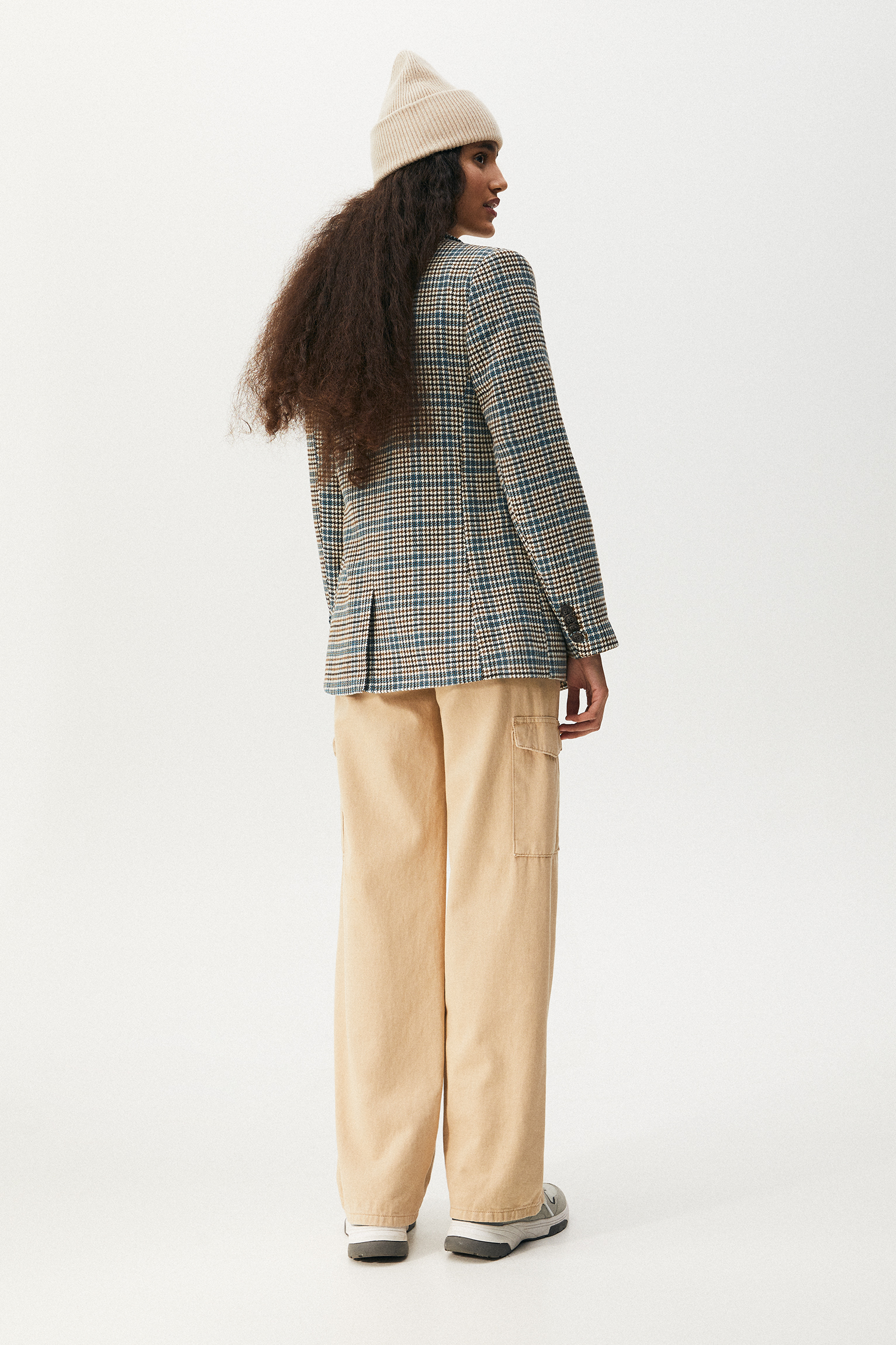 Blazer cruzada cuadros - PULL\u0026BEAR