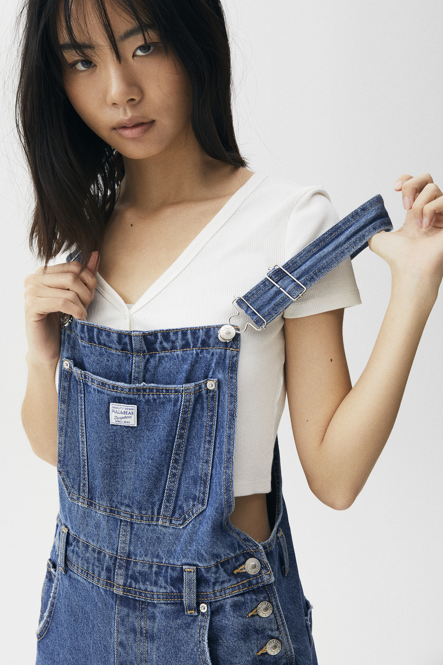 Peto vaquero largo básico - PULL\u0026BEAR