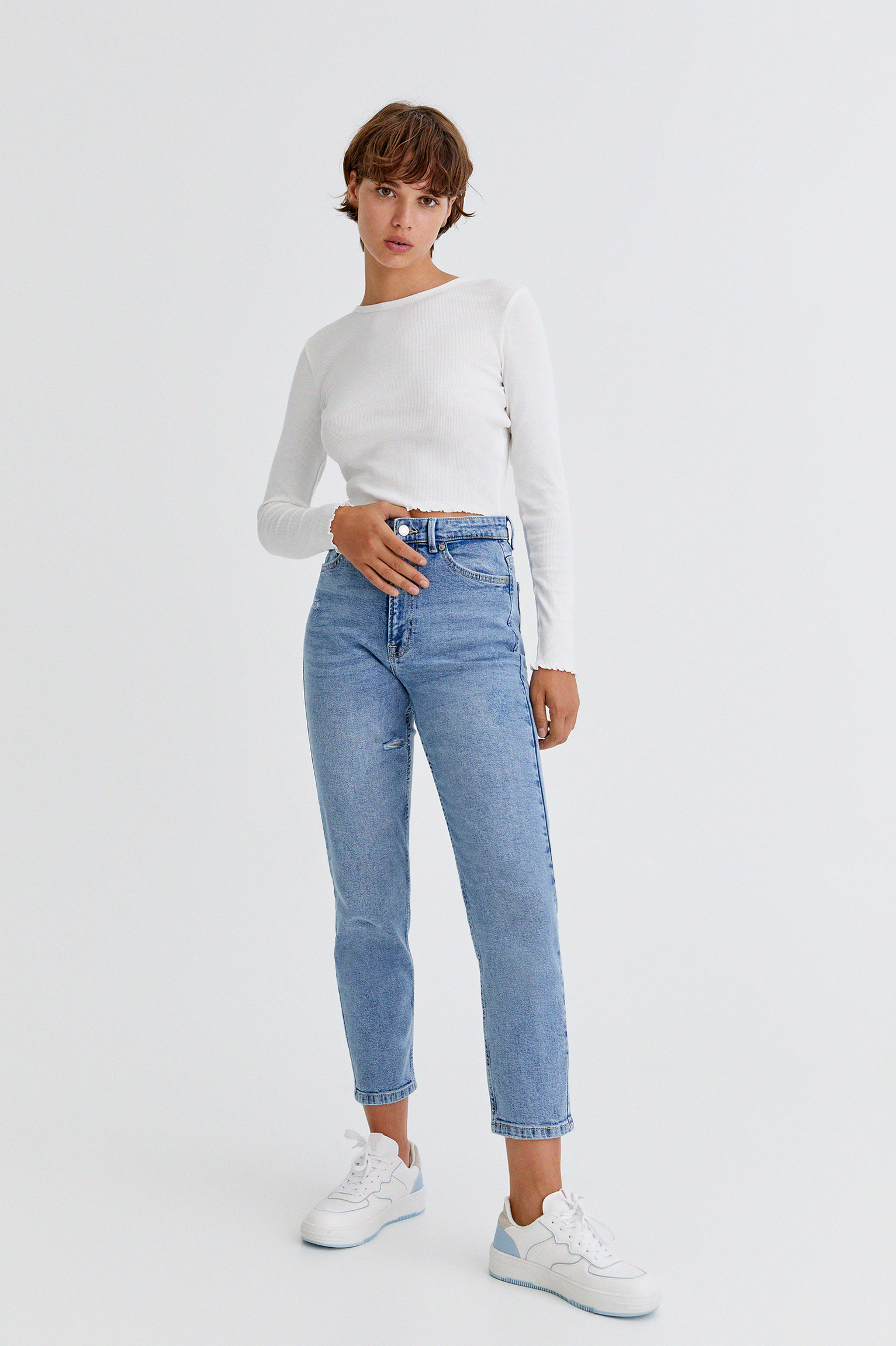 Jeans slim mom fit - PULL\u0026BEAR