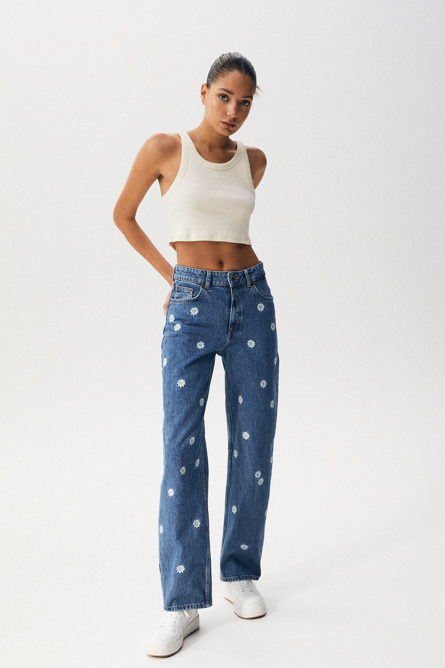 Jeans baggy margaritas - PULL\u0026BEAR