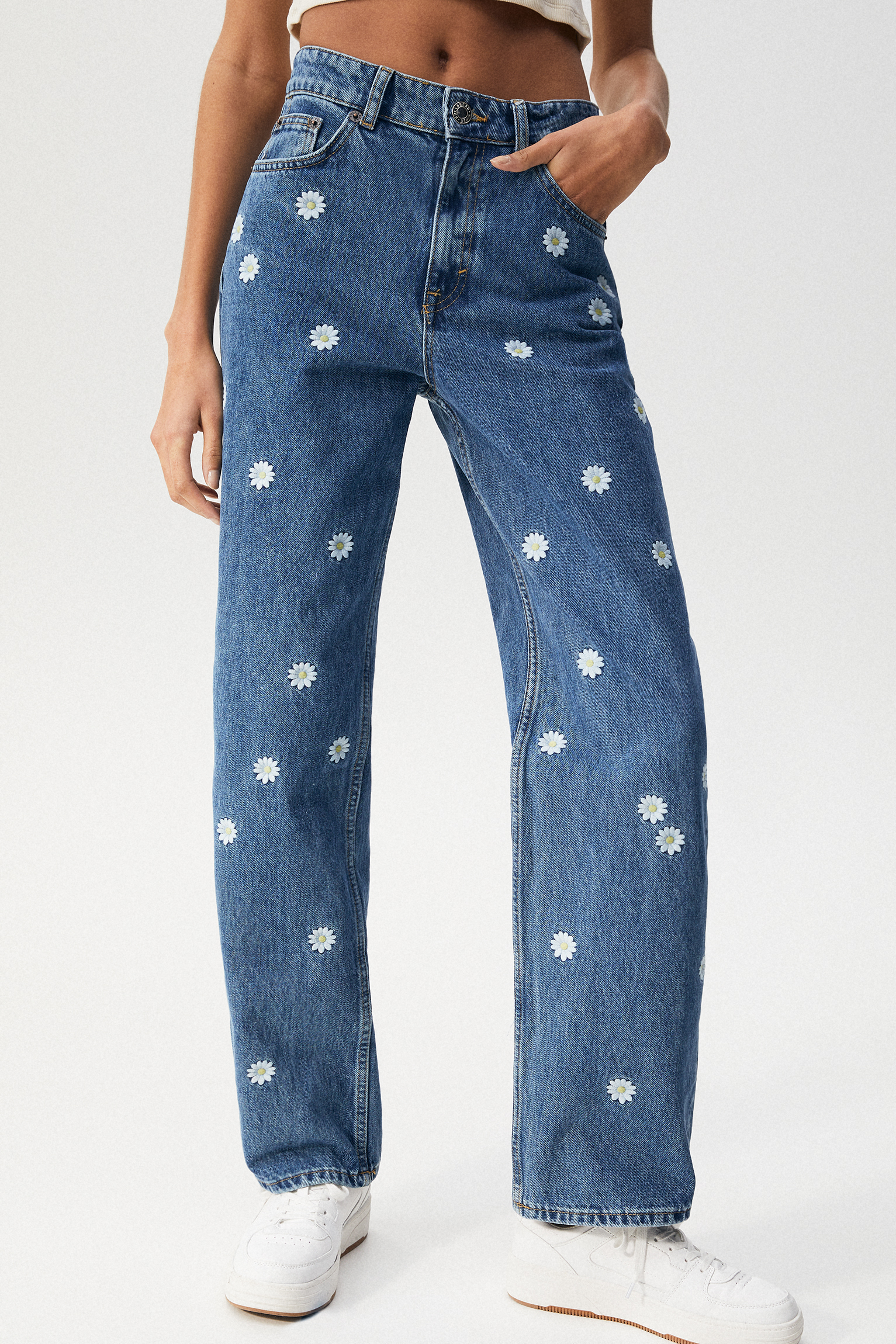 Jeans baggy margaritas - PULL\u0026BEAR