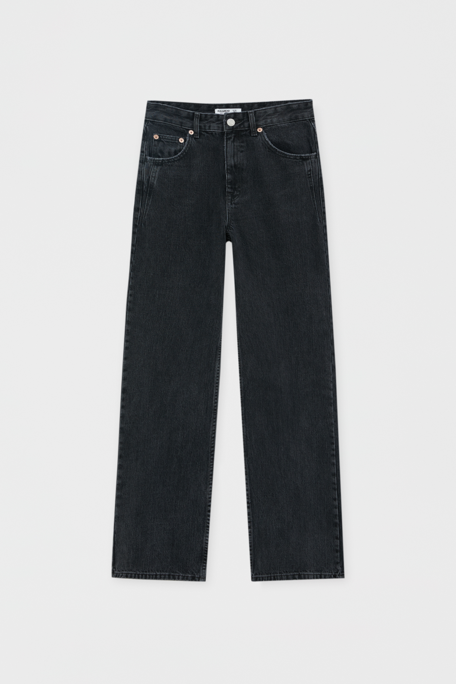 Jeans wide leg básicos tiro alto - PULL\u0026BEAR