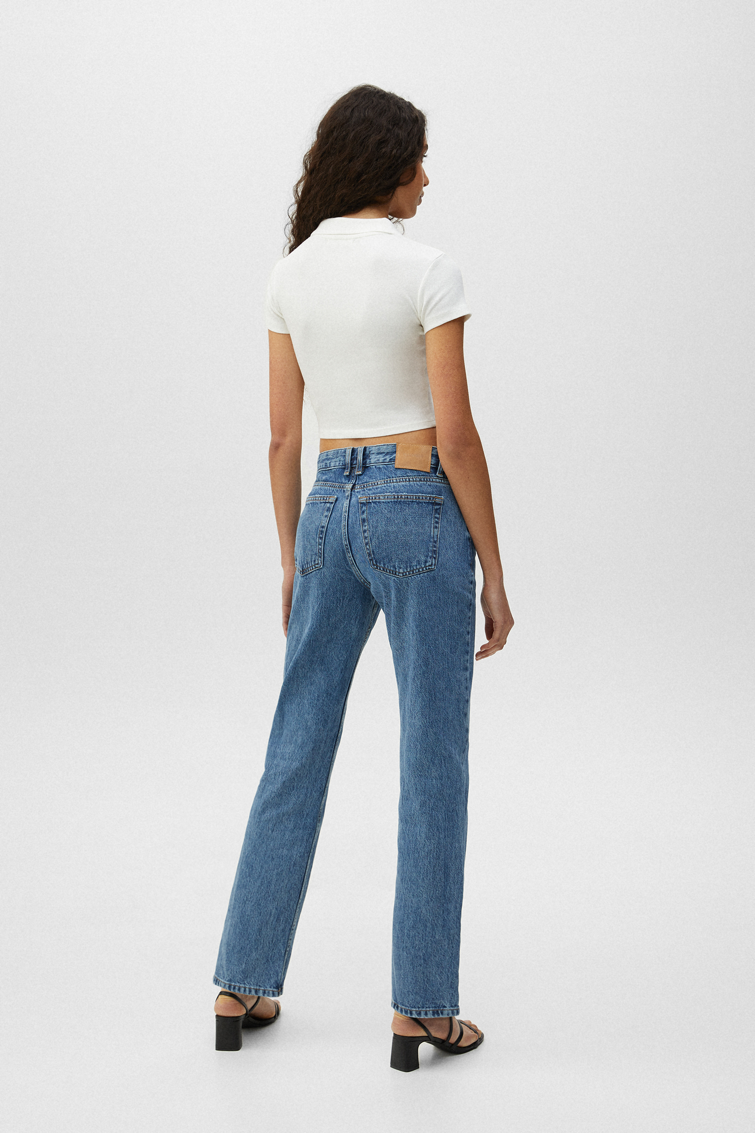 Jeans rectos tiro bajo - PULL\u0026BEAR