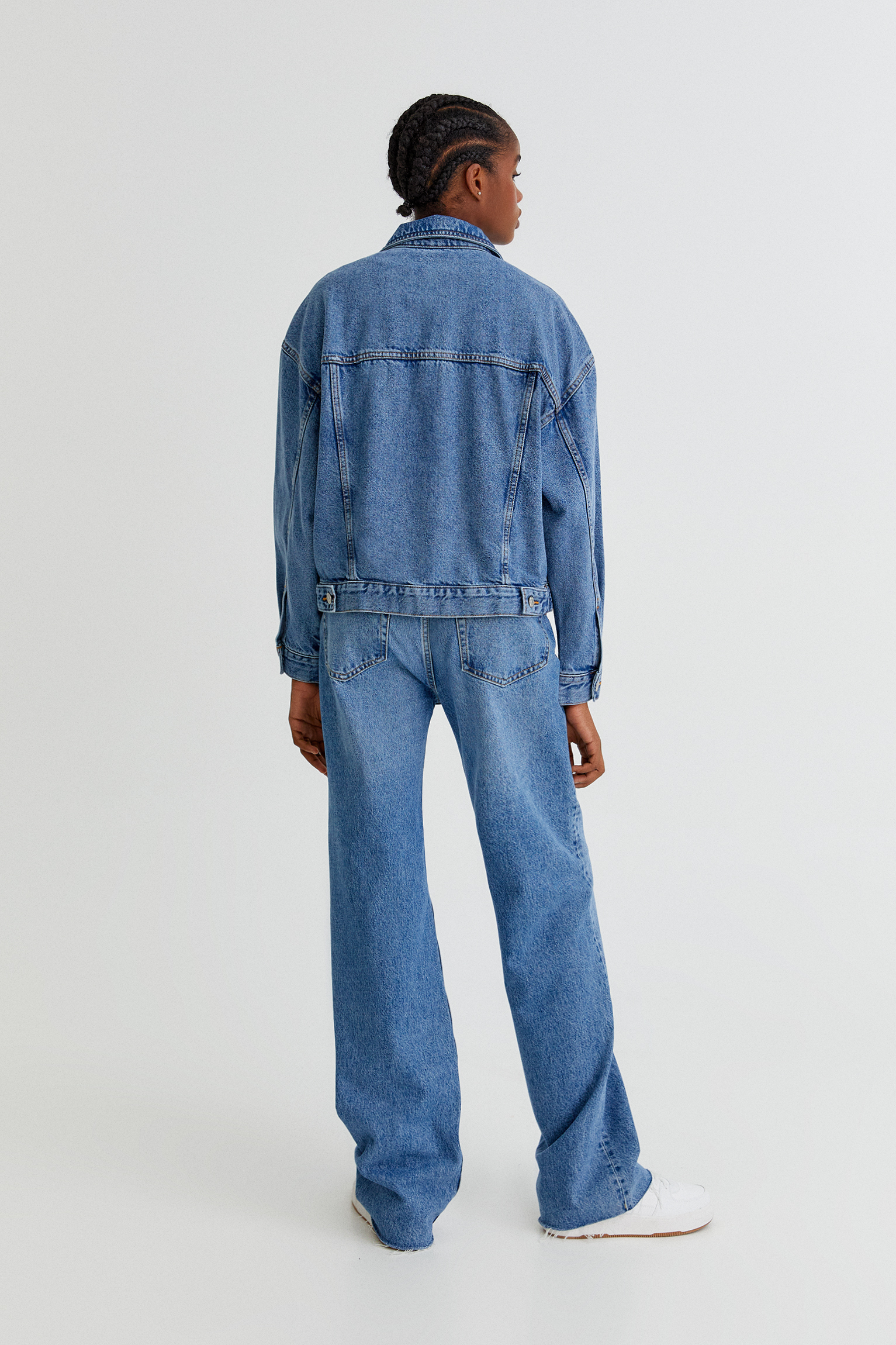 pull and bear oversized denim jacket