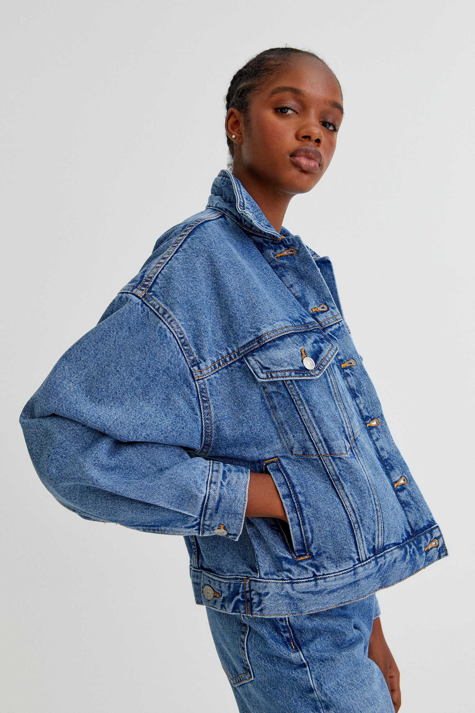 pull and bear boyfriend denim jacket