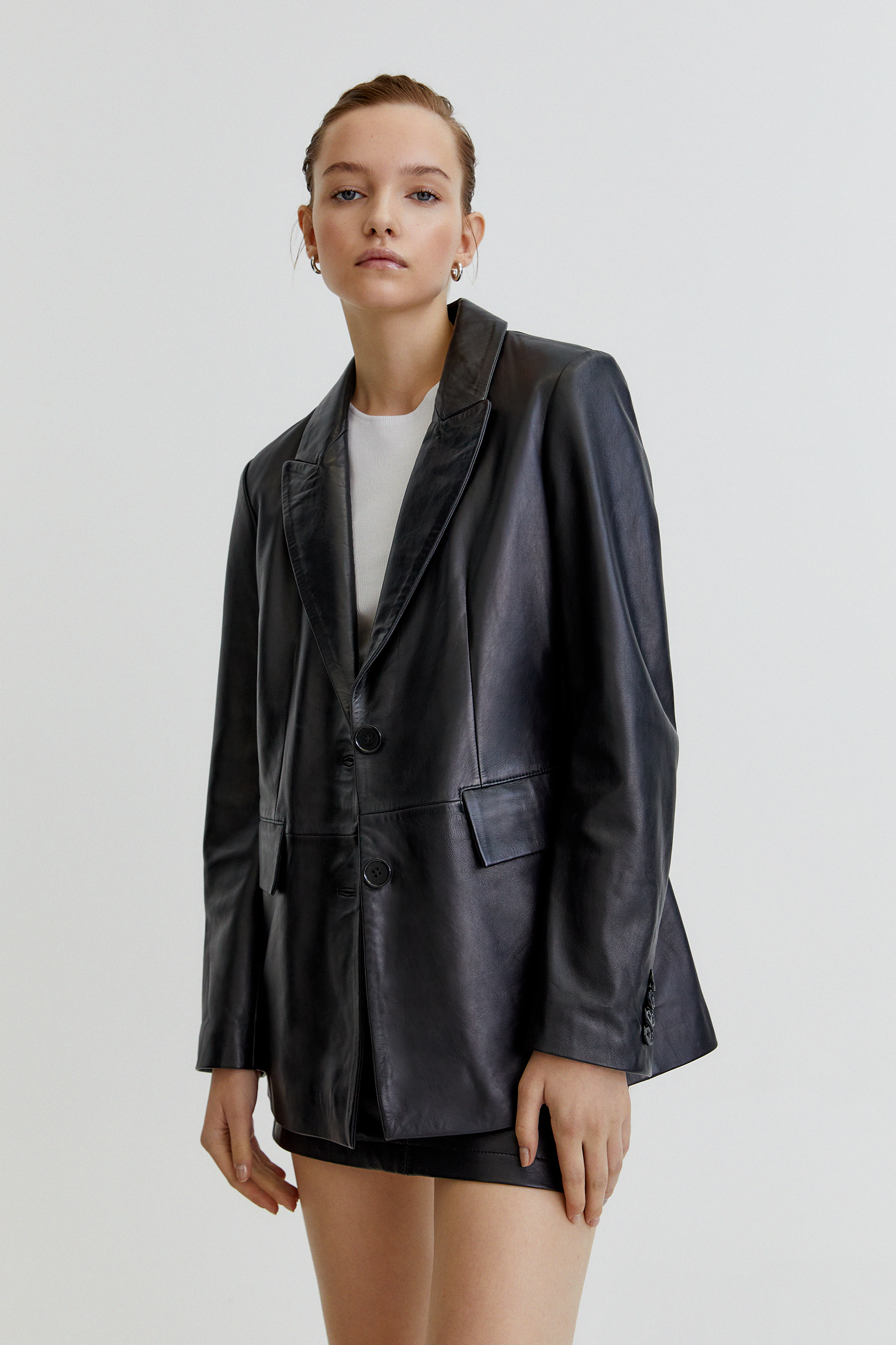 Blazer piel limited edition - PULL\u0026BEAR