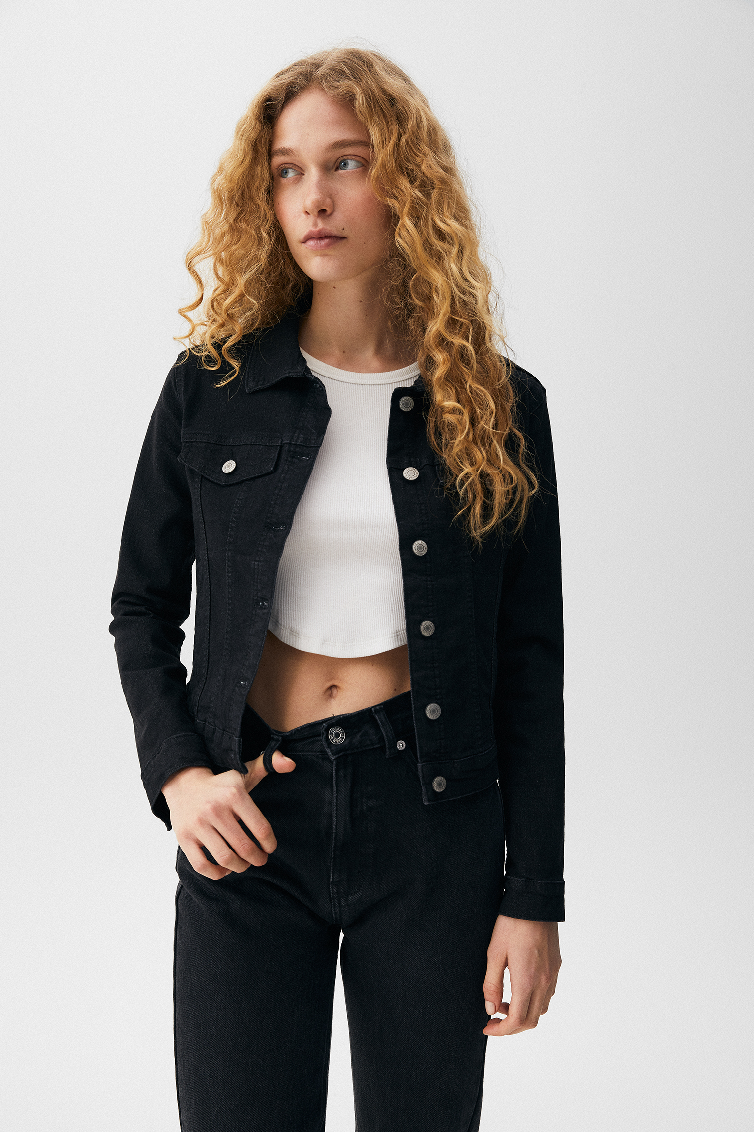 pull and bear boyfriend denim jacket