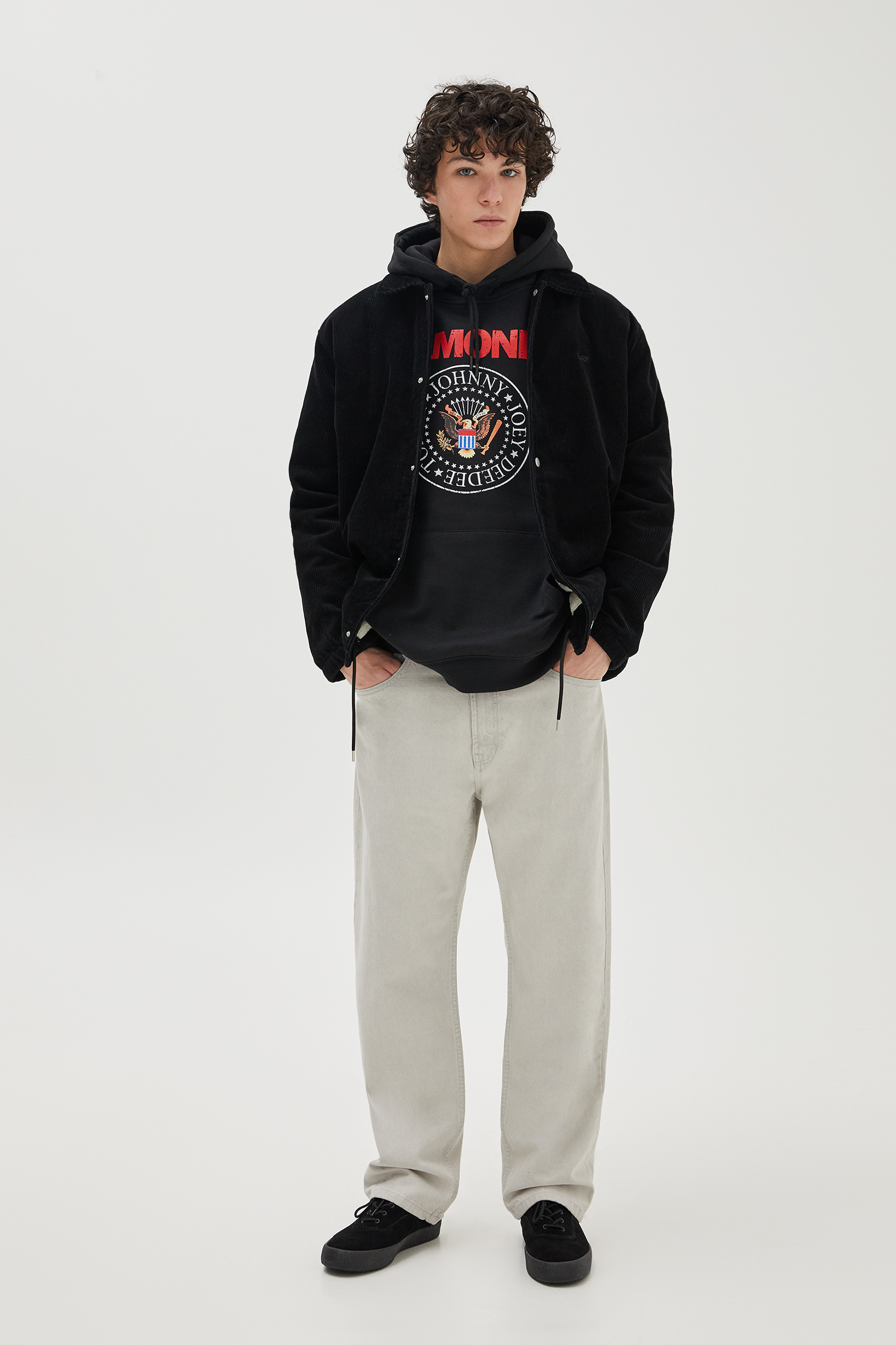 Sudadera negra Ramones - PULL\u0026BEAR