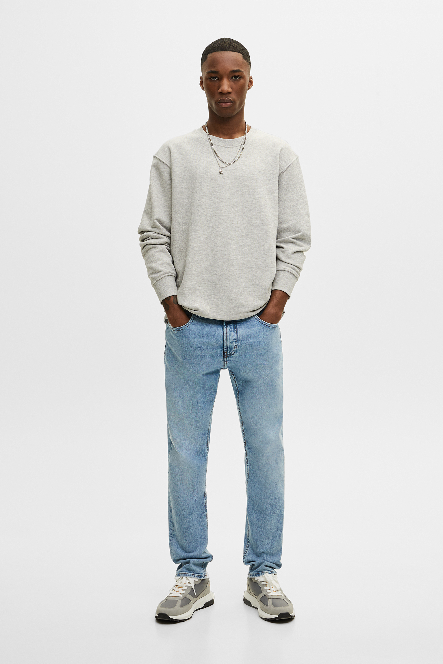 Jeans slim fit light blue - PULL\u0026BEAR