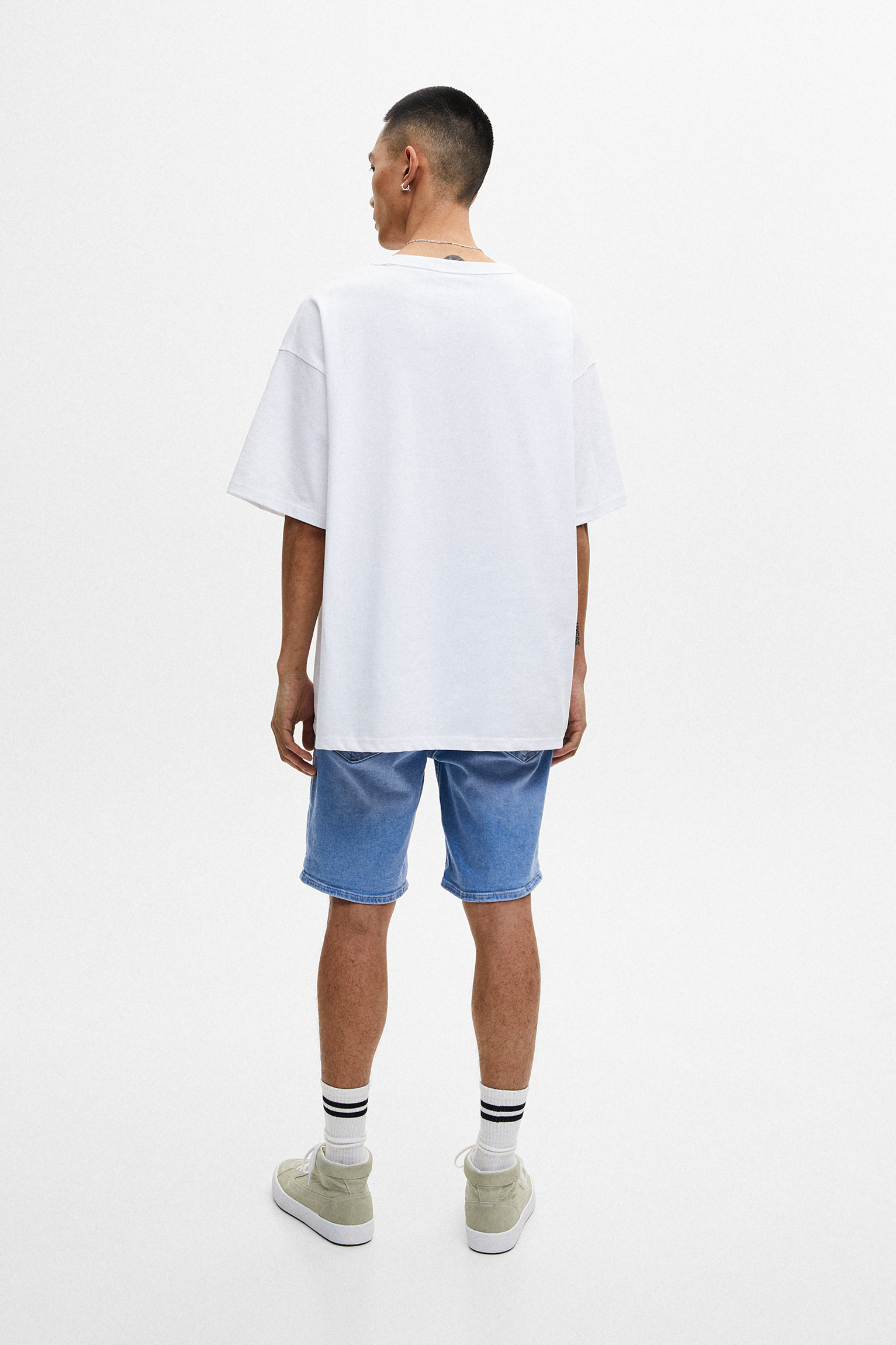 Bermuda vaquera azul skinny - PULL\u0026BEAR