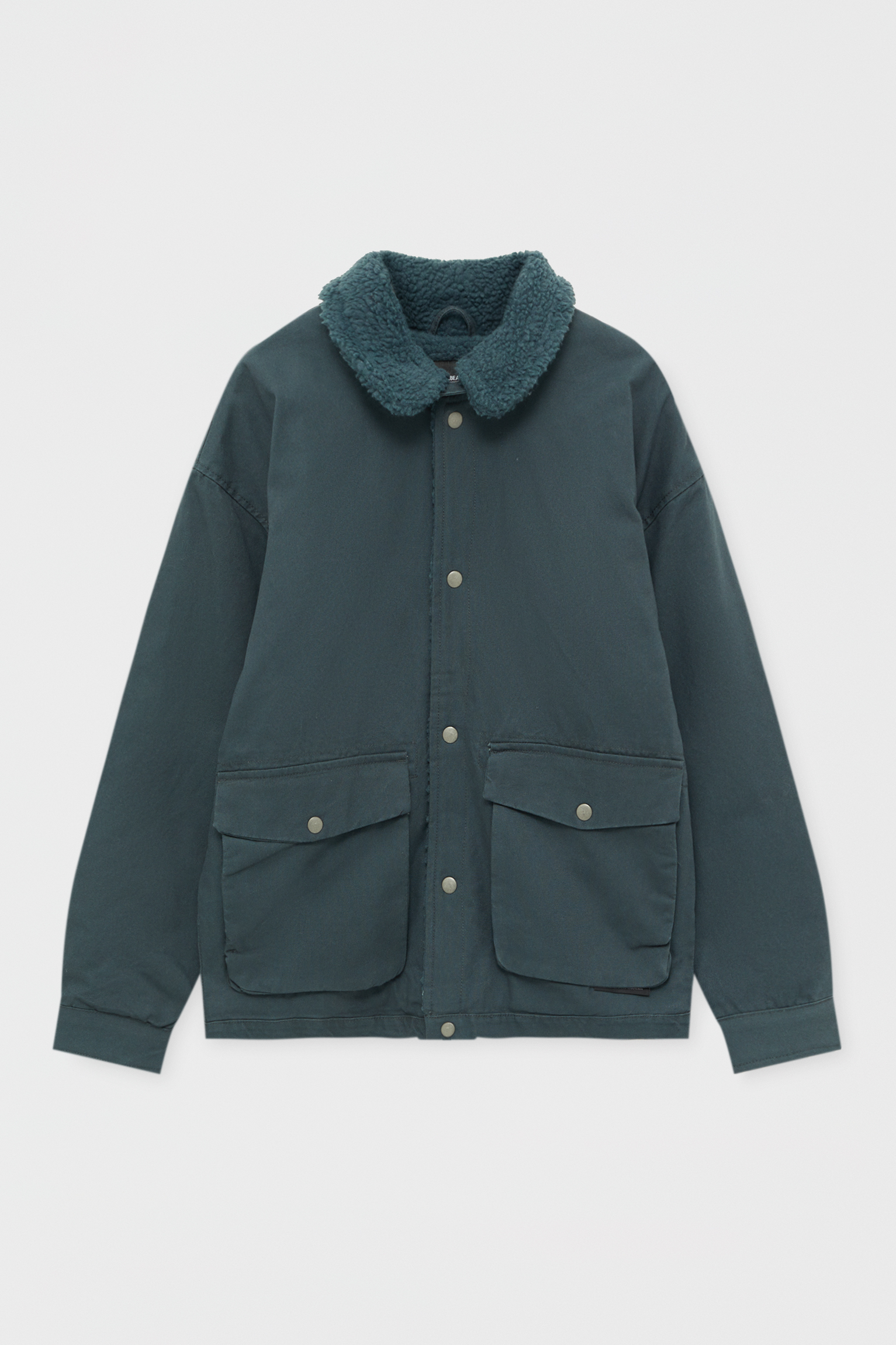 faux shearling utility jacket