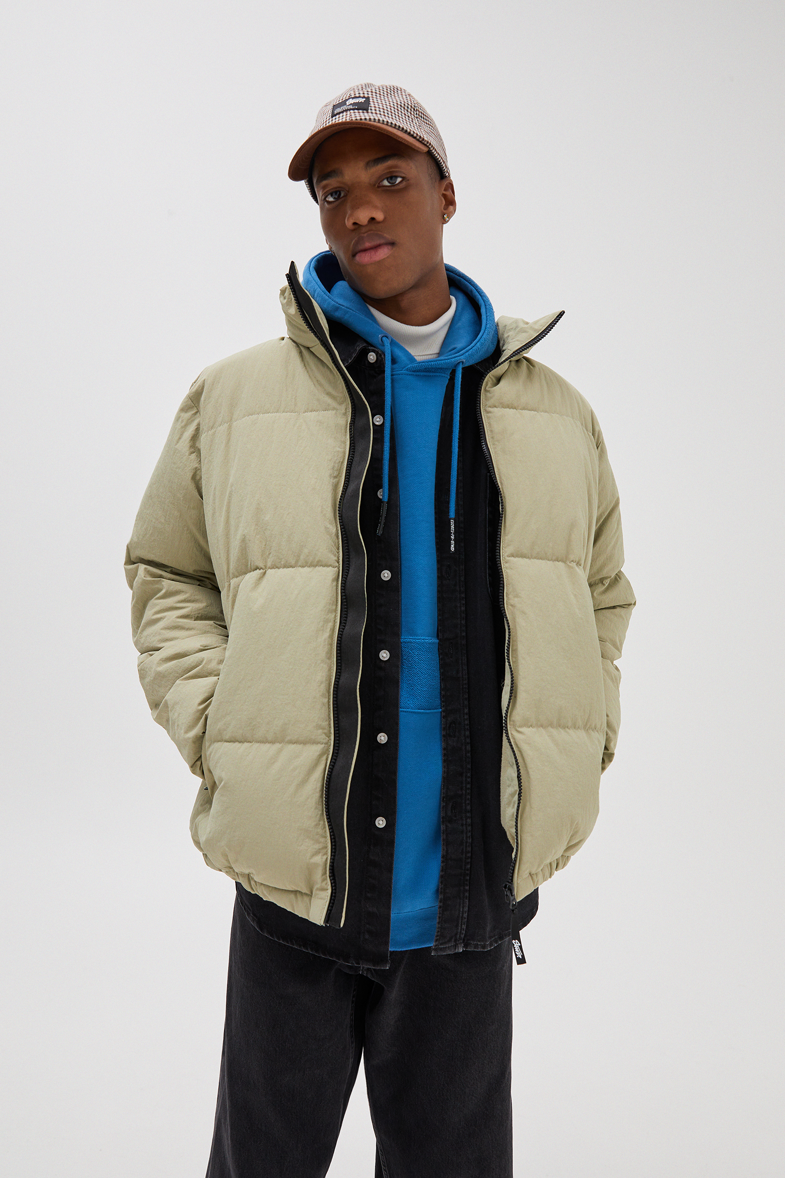 fleece lined puffer coat