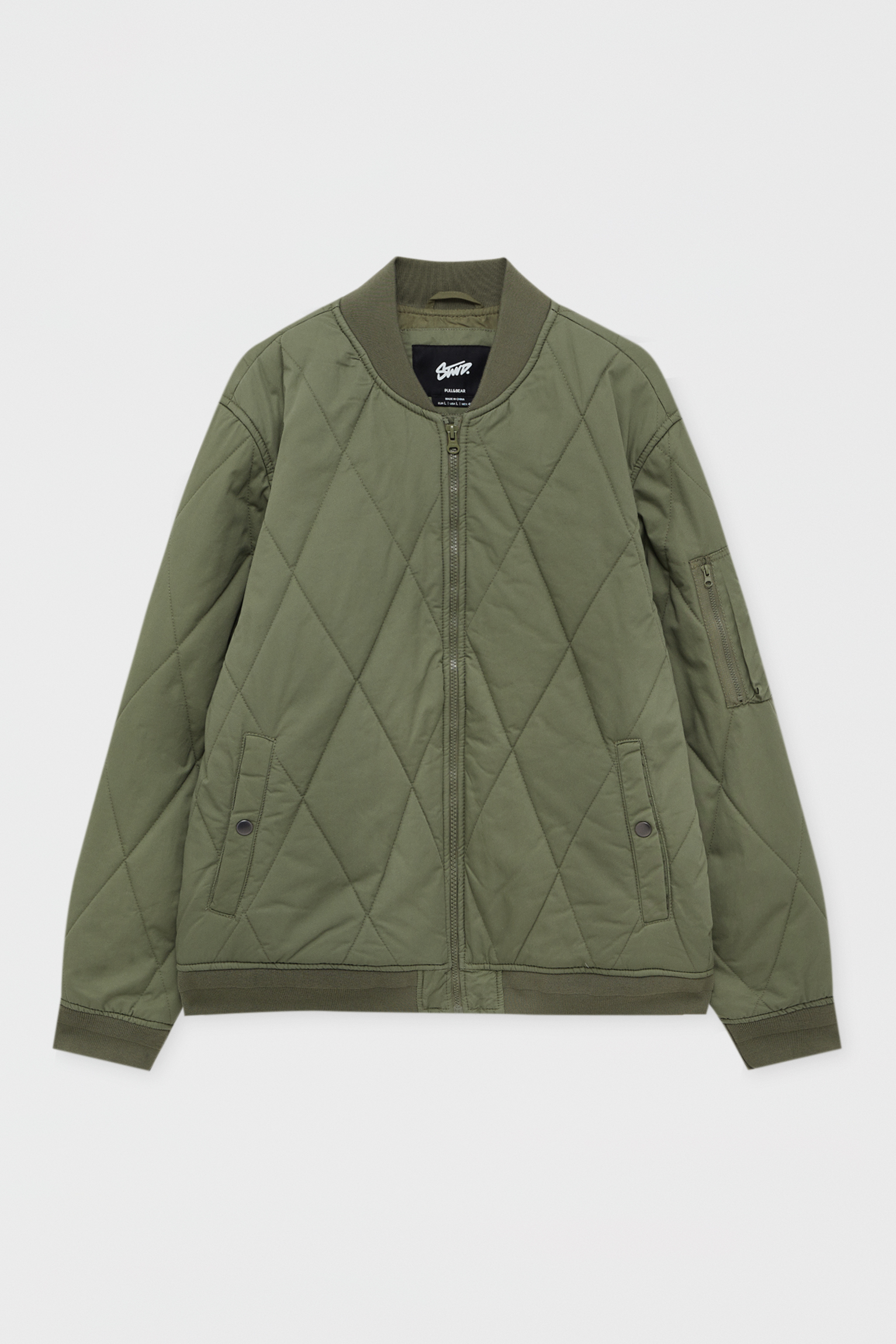 ribbed bomber jacket