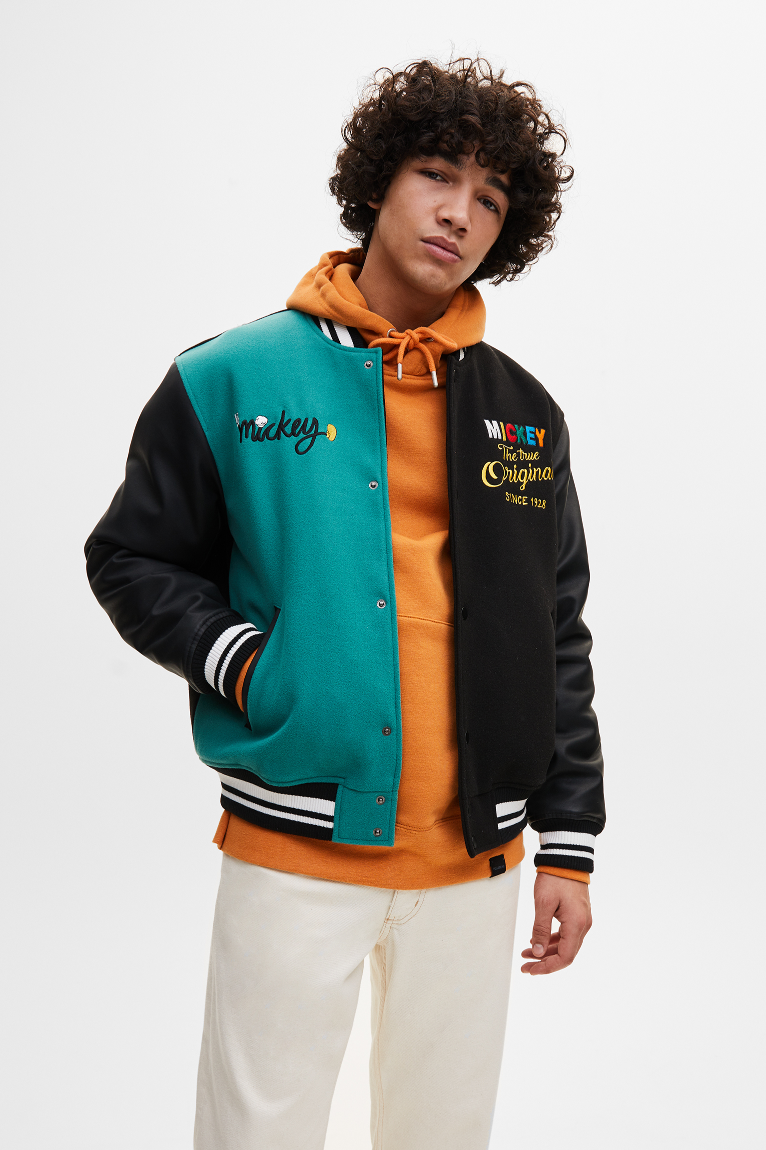 mickey mouse varsity jacket womens