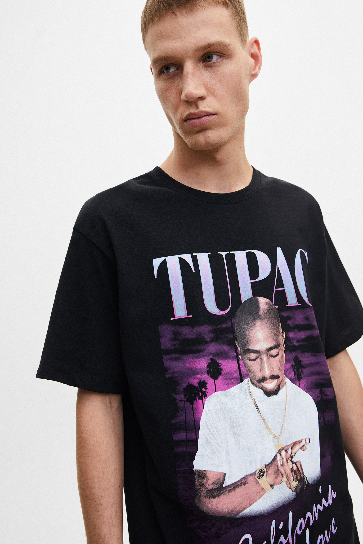 Tupac California Love T-shirt - PULL\u0026BEAR