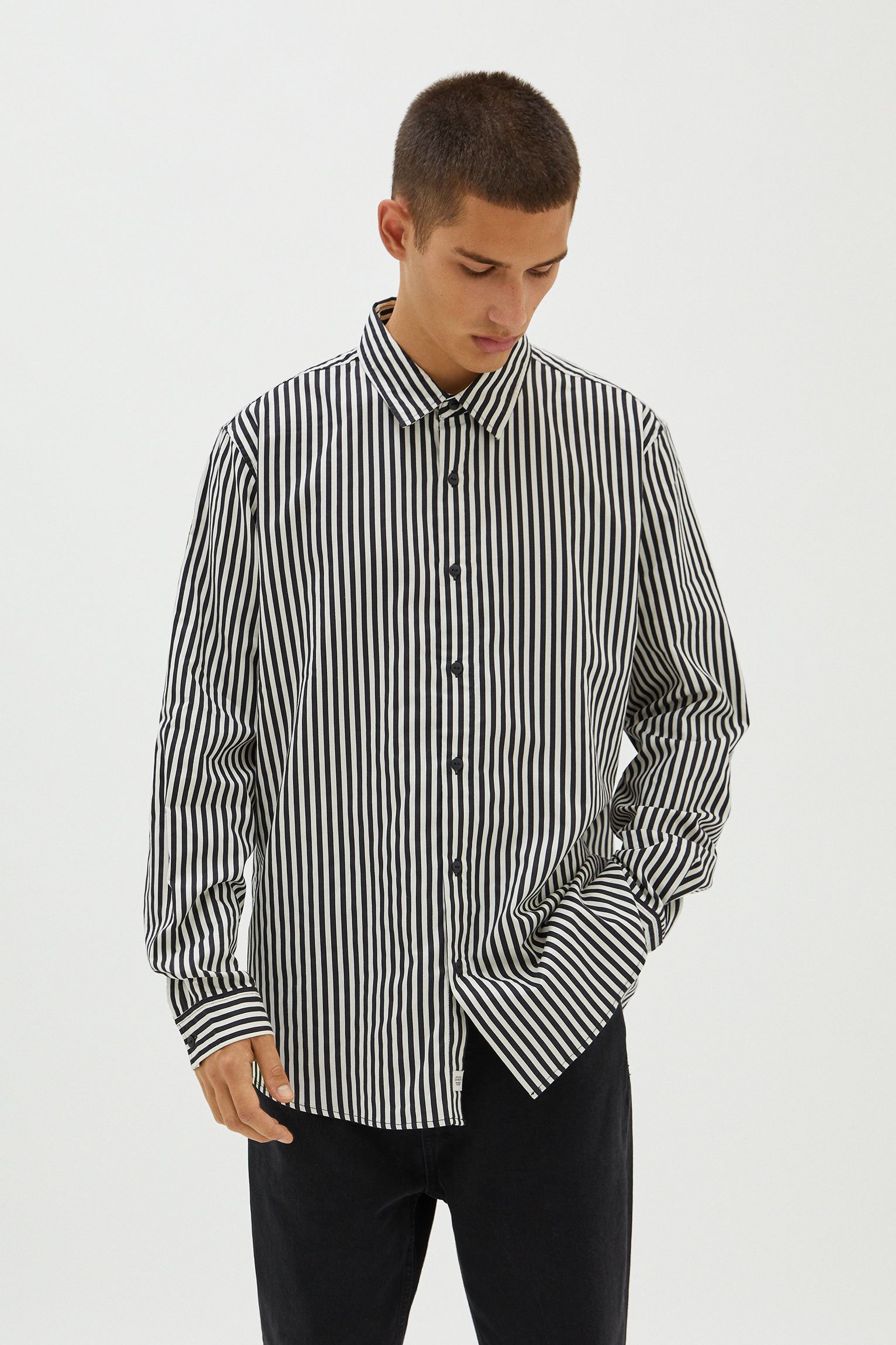 Basic striped print shirt - PULL\u0026BEAR