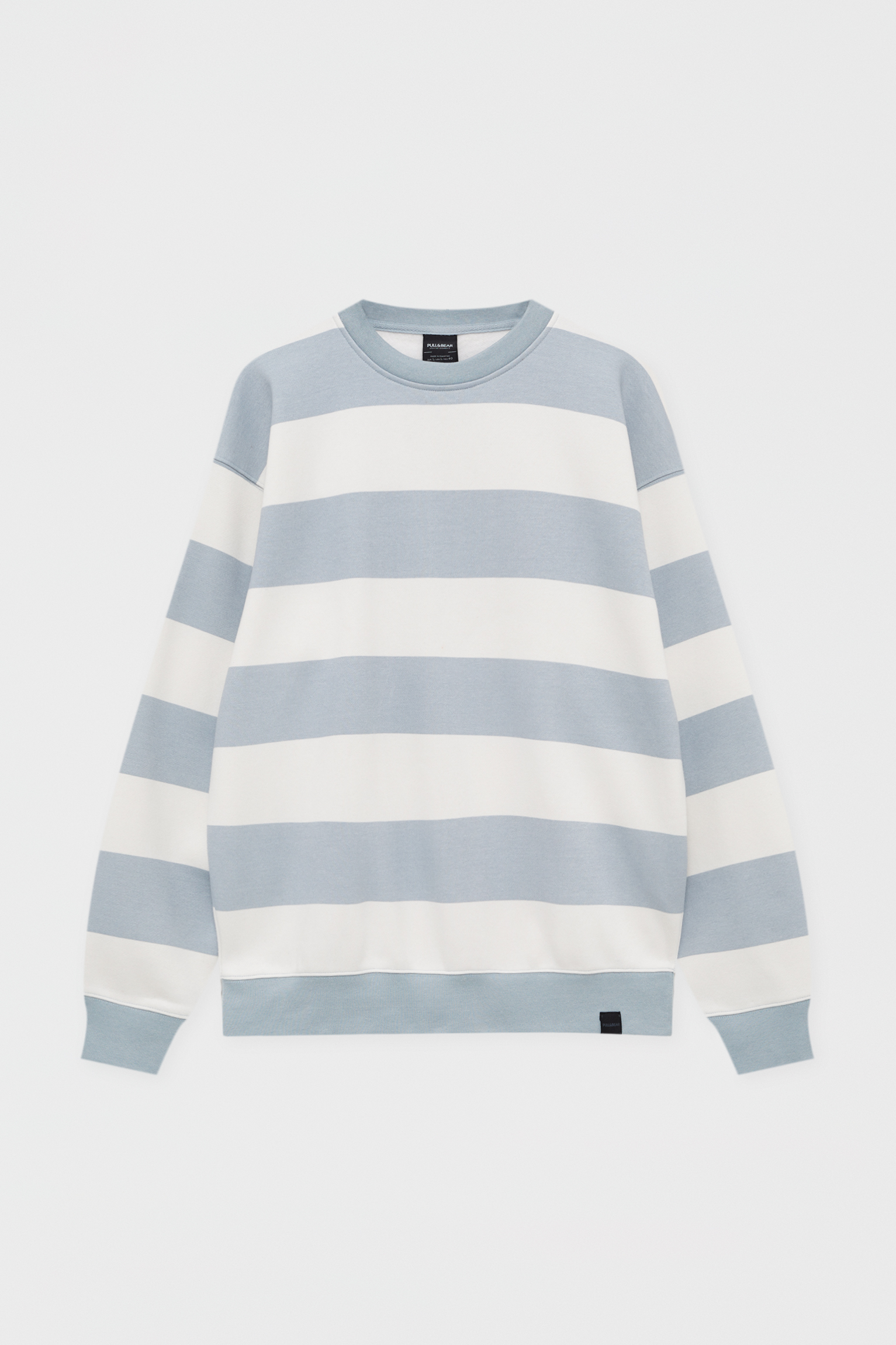 Sudadera rayas cuello redondo - PULL\u0026BEAR