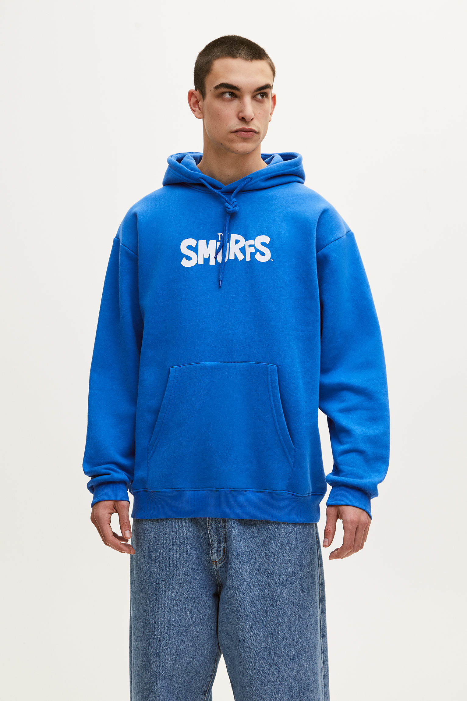 Sudadera capucha Pitufos azul - PULL\u0026BEAR
