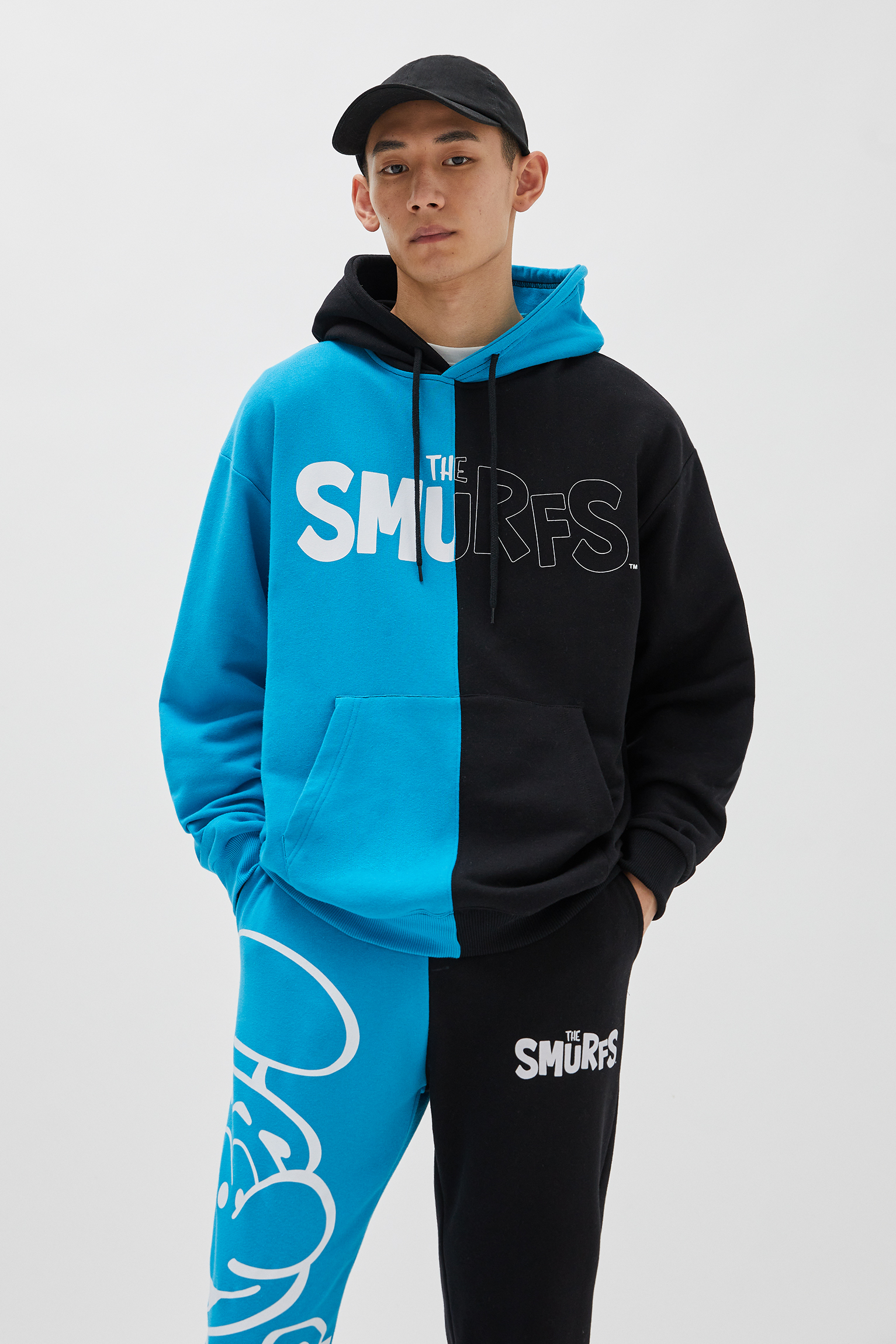 Sudadera paneles Pitufos - PULL\u0026BEAR