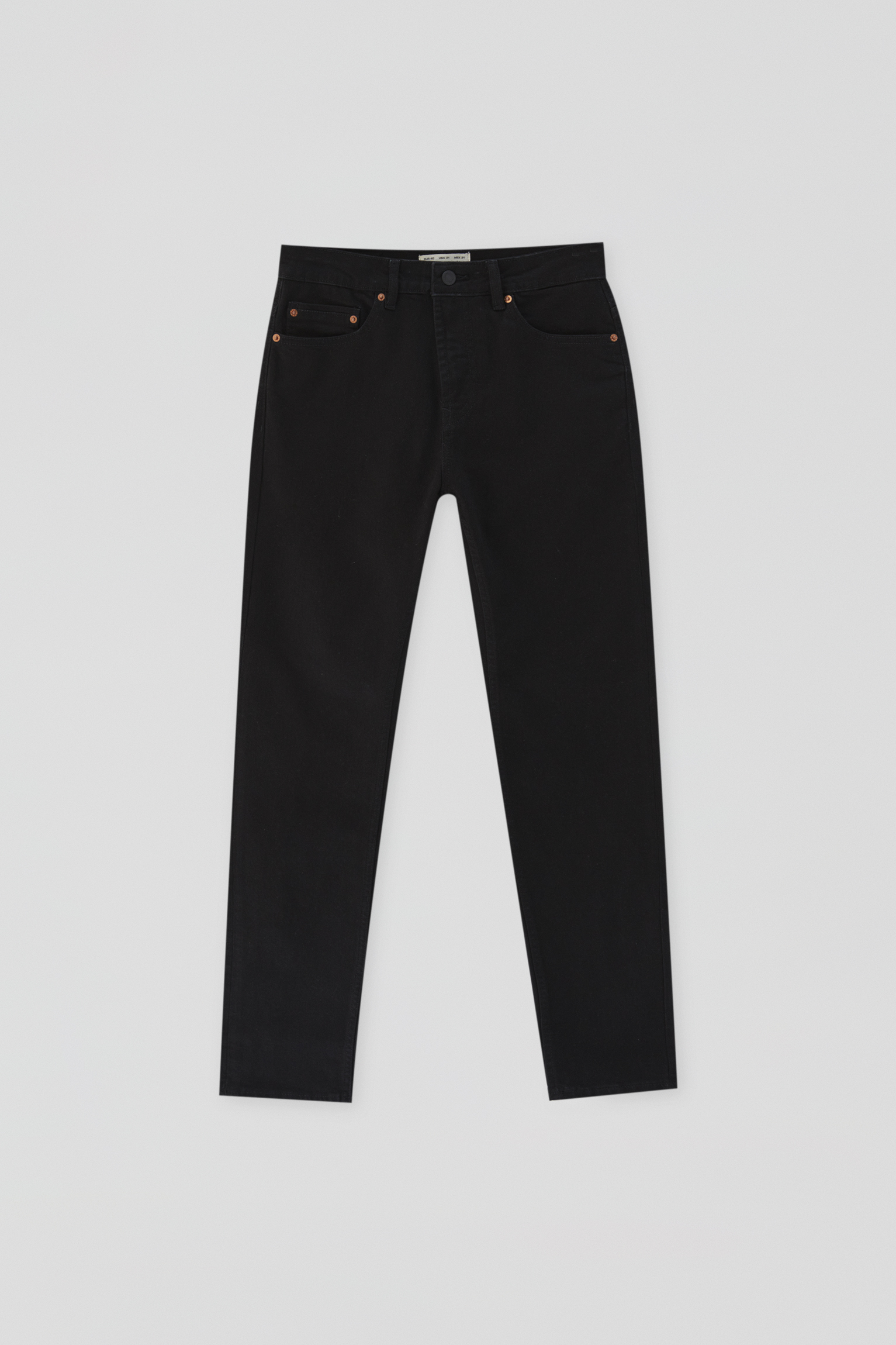 Jeans slim comfort fit negros - PULL\u0026BEAR