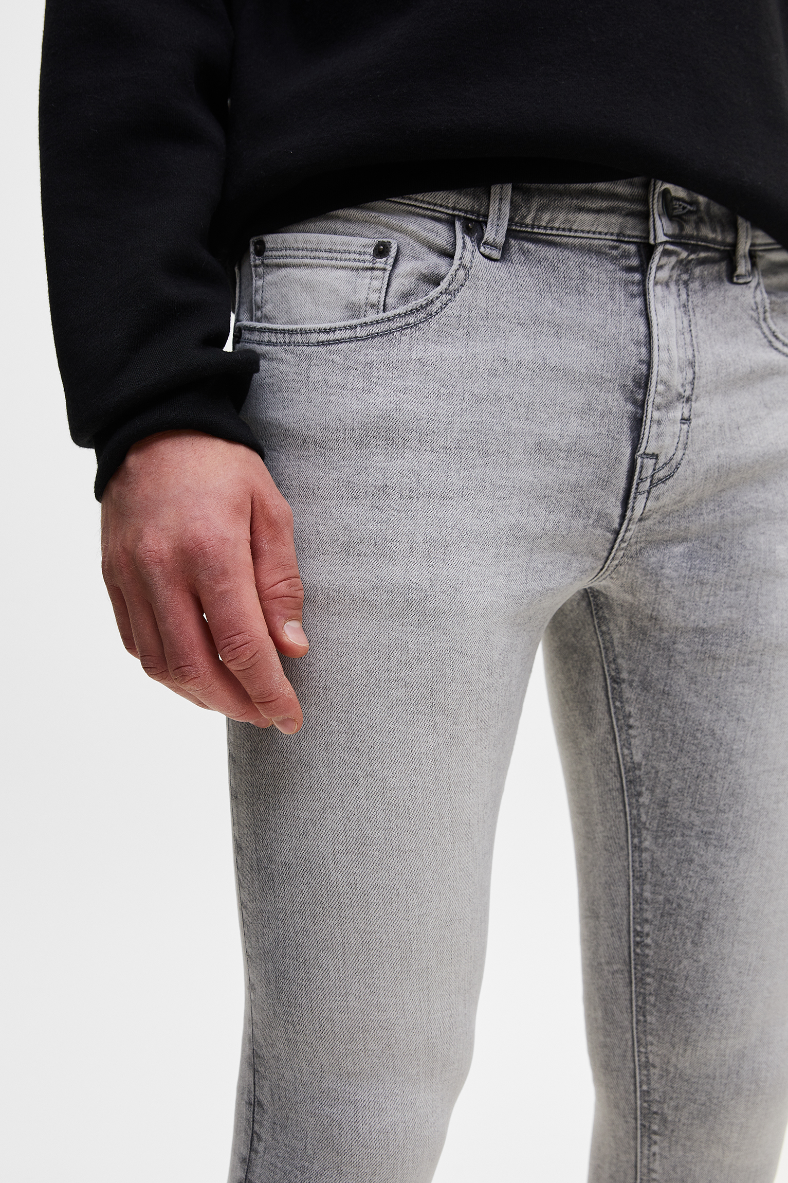 Jeans súper skinny fit grises - PULL\u0026BEAR