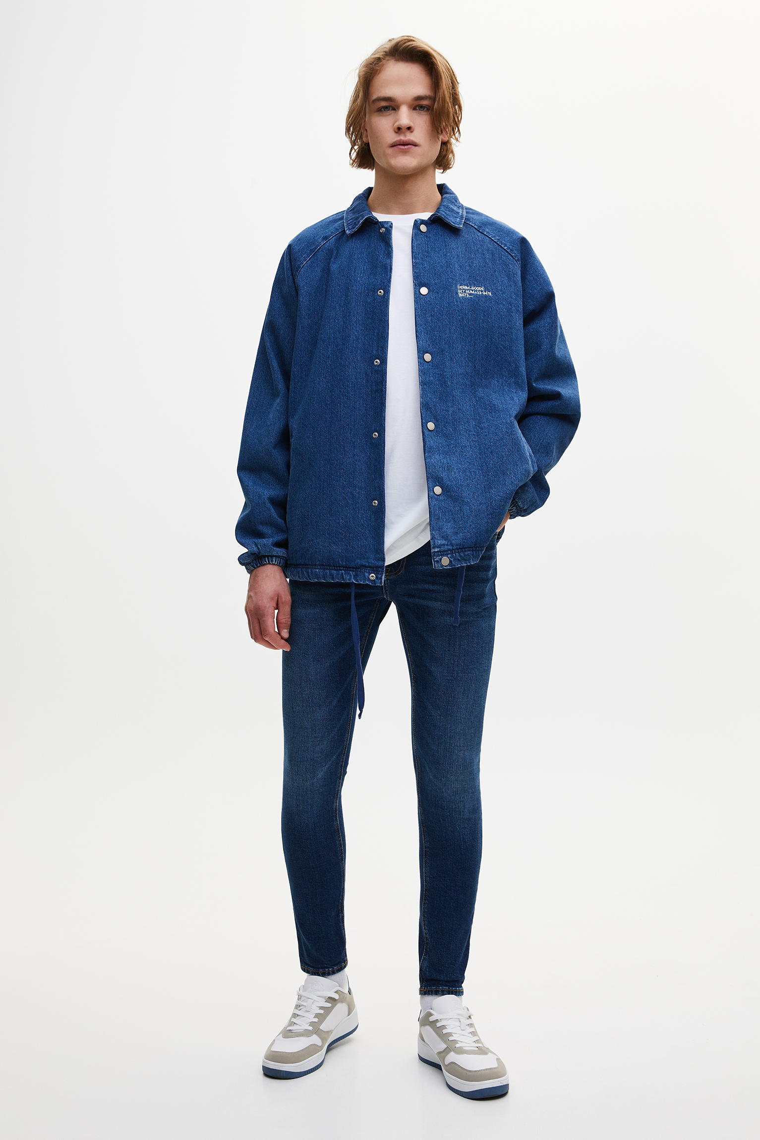 Jeans súper skinny fit lavado azul oscuro - PULL\u0026BEAR