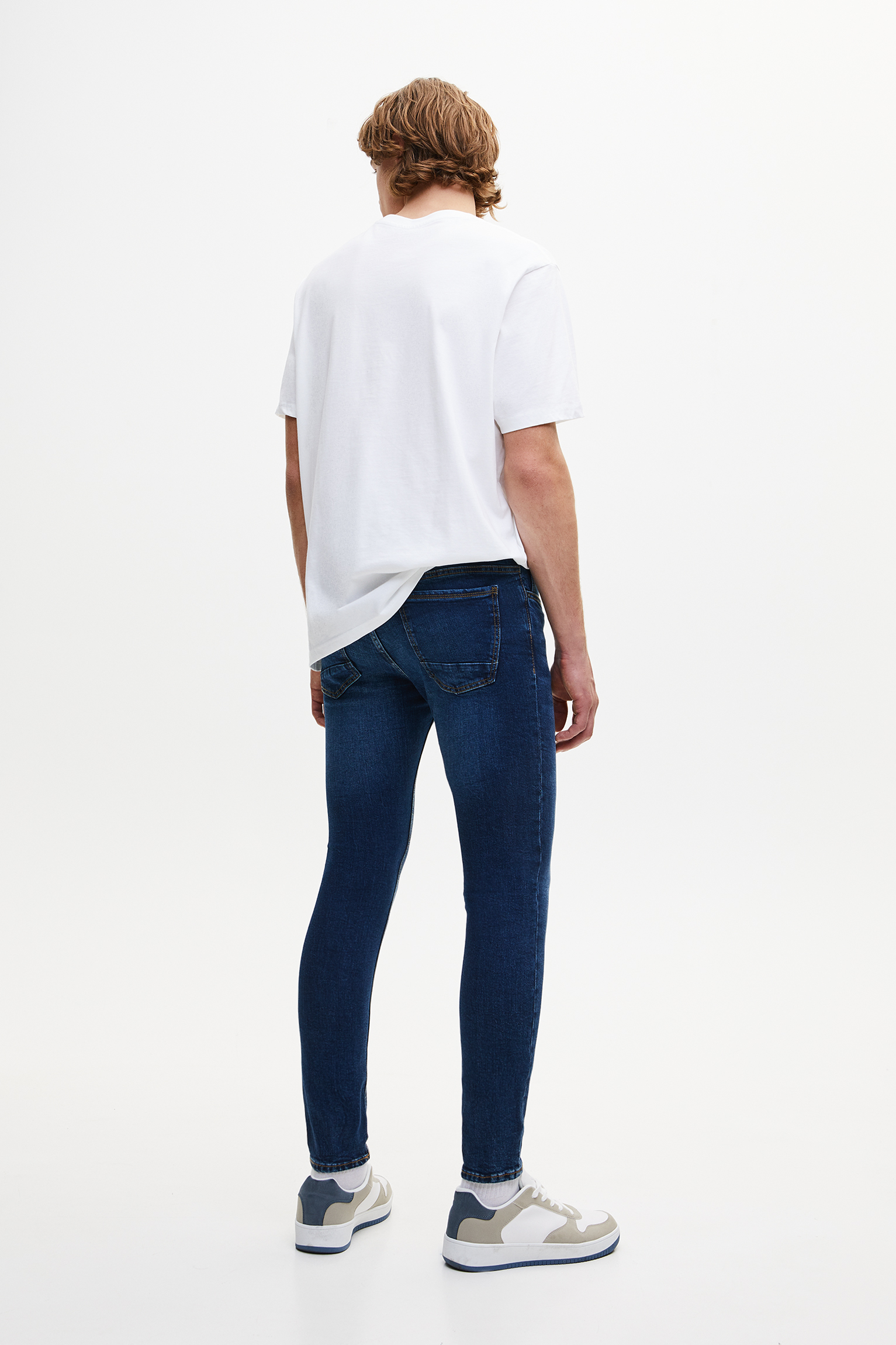 Jeans súper skinny fit lavado azul oscuro - PULL\u0026BEAR