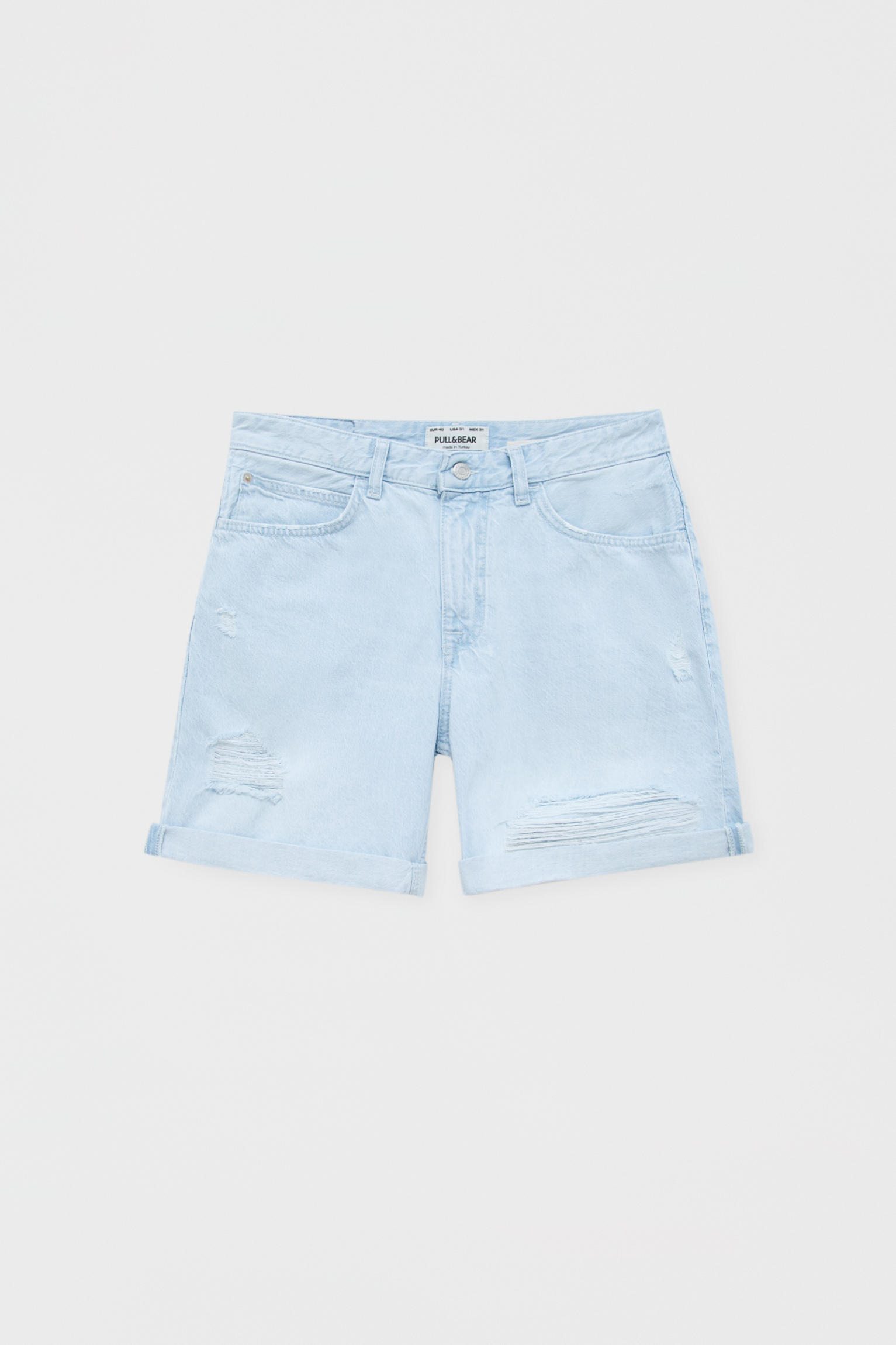 super frayed denim shorts