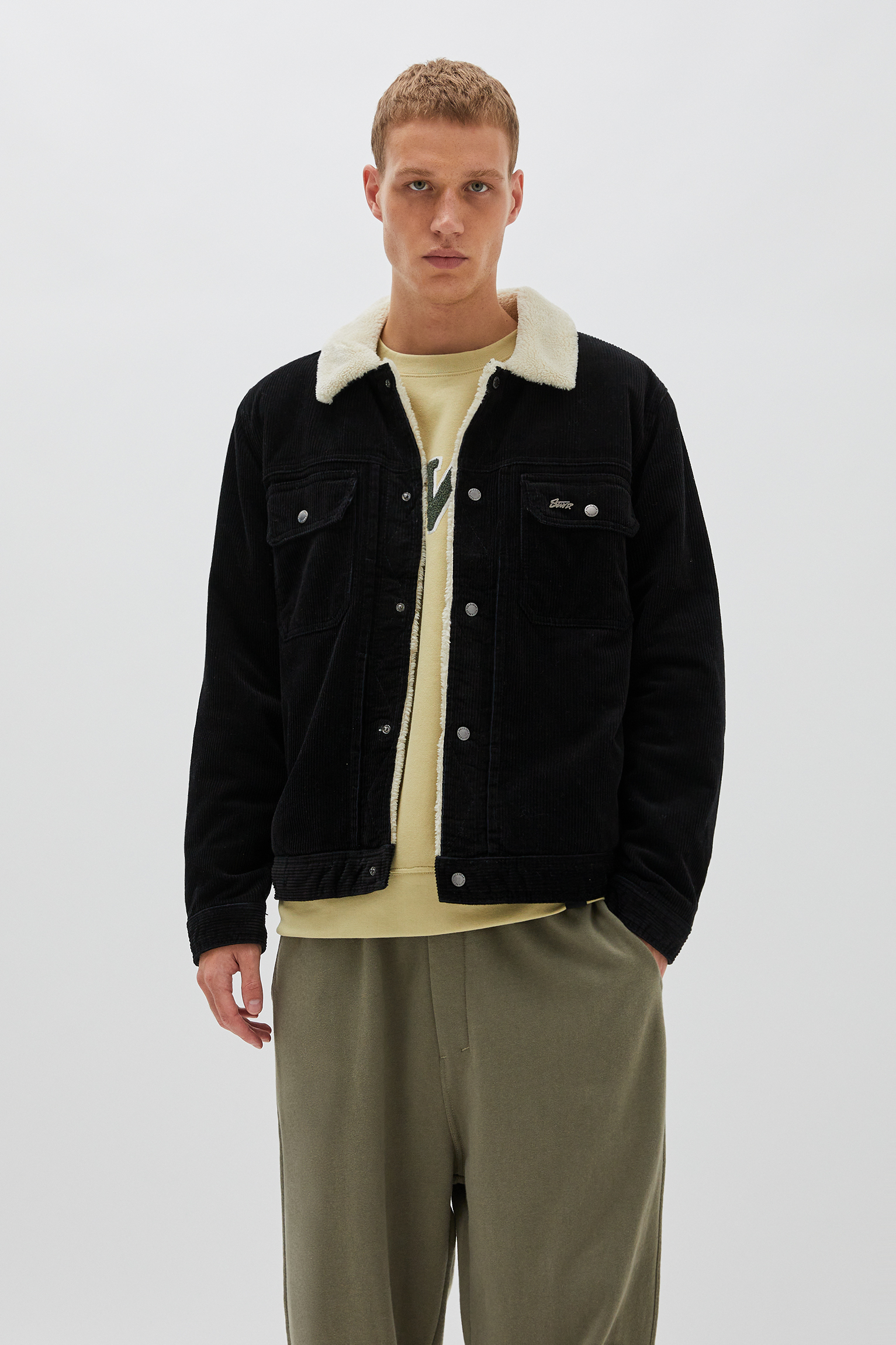 faux shearling trucker jacket