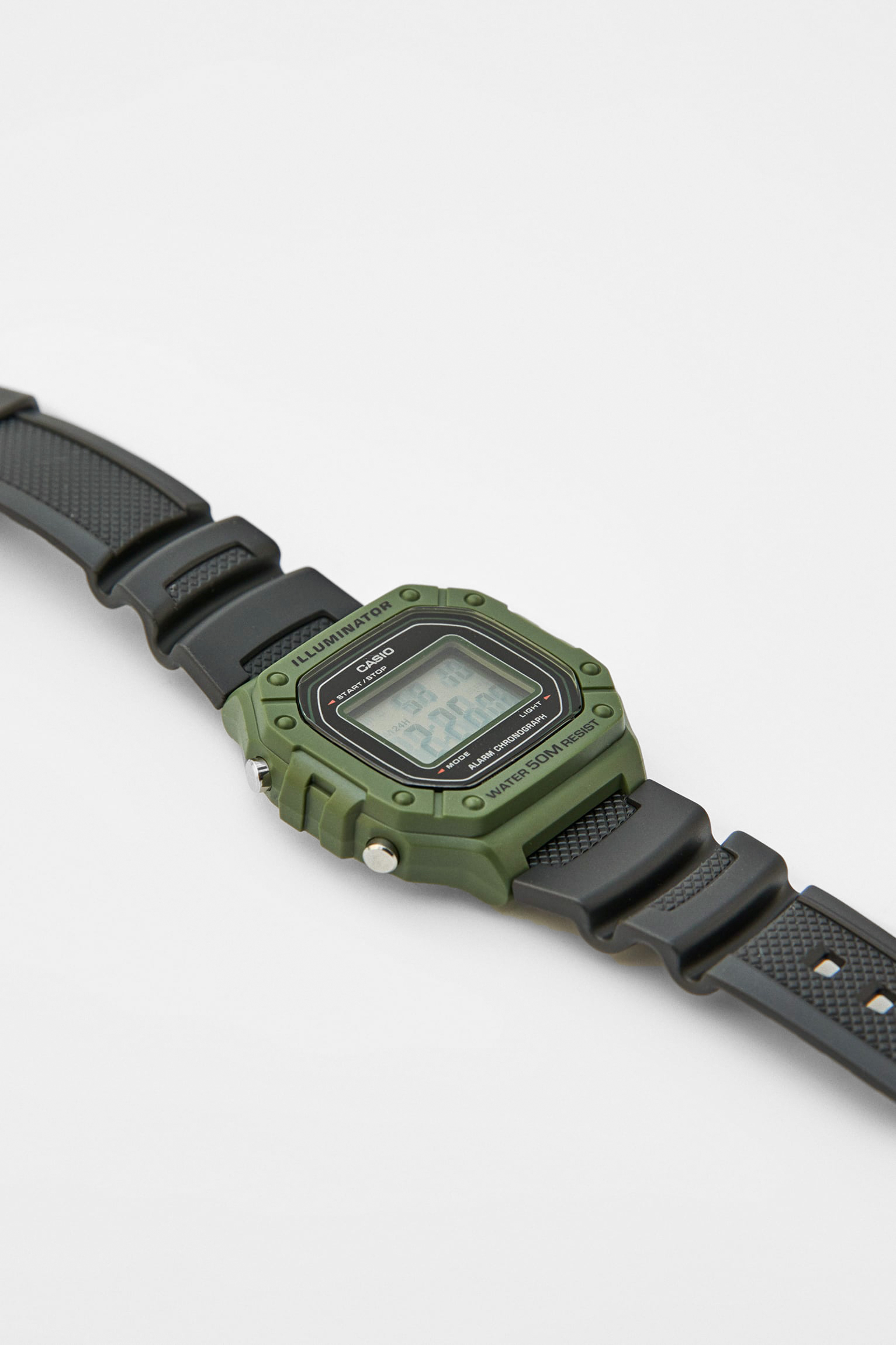 casio digital watch green
