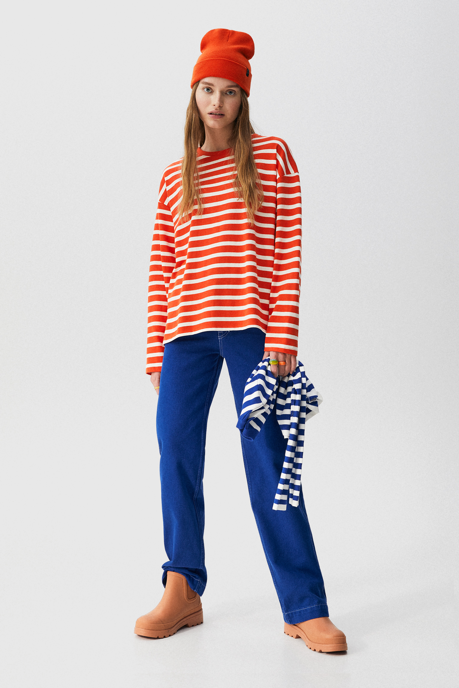 Botín plano engomado - PULL\u0026BEAR