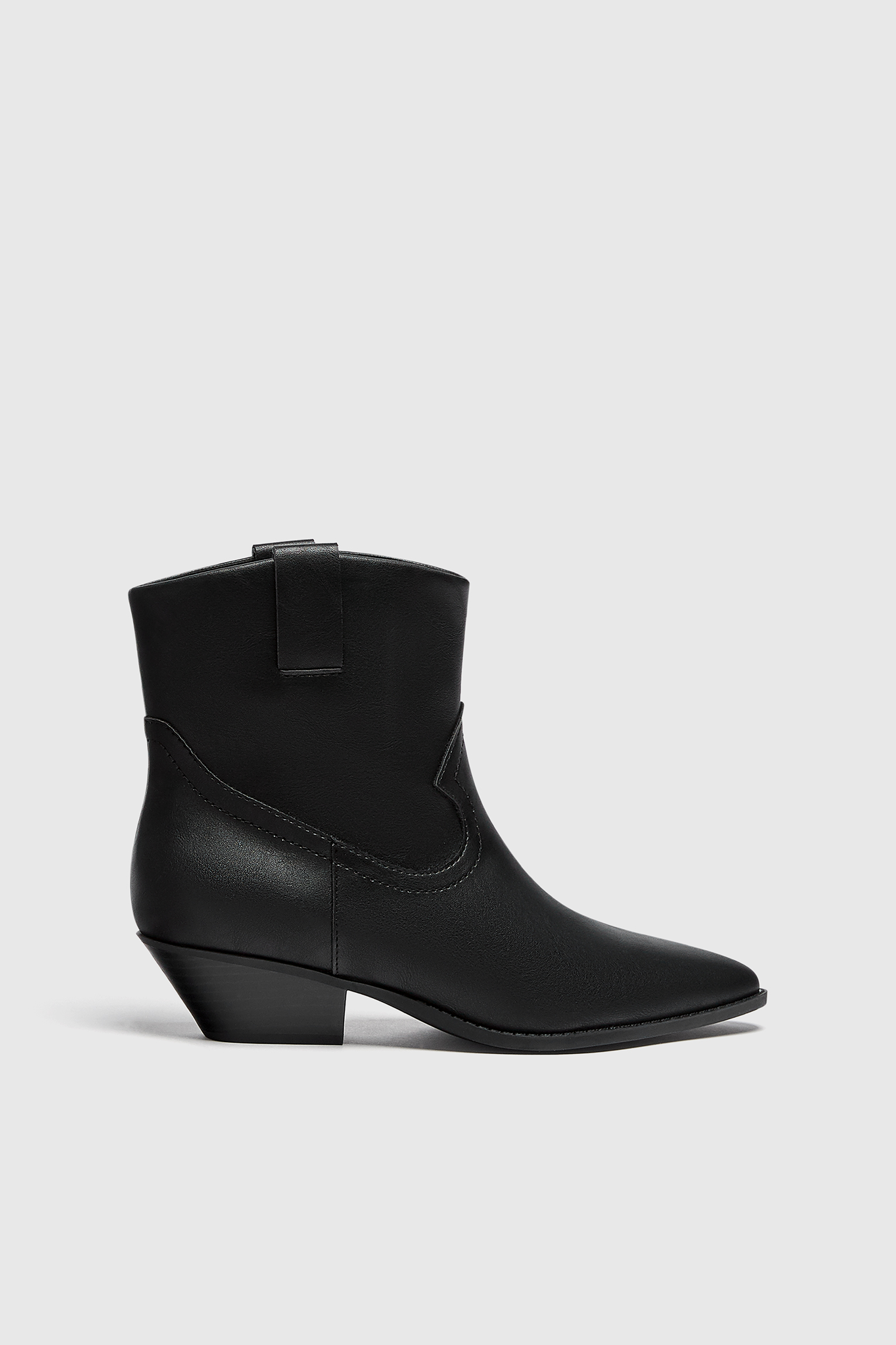 Botín cowboy tacón negro - Botas de Mujer