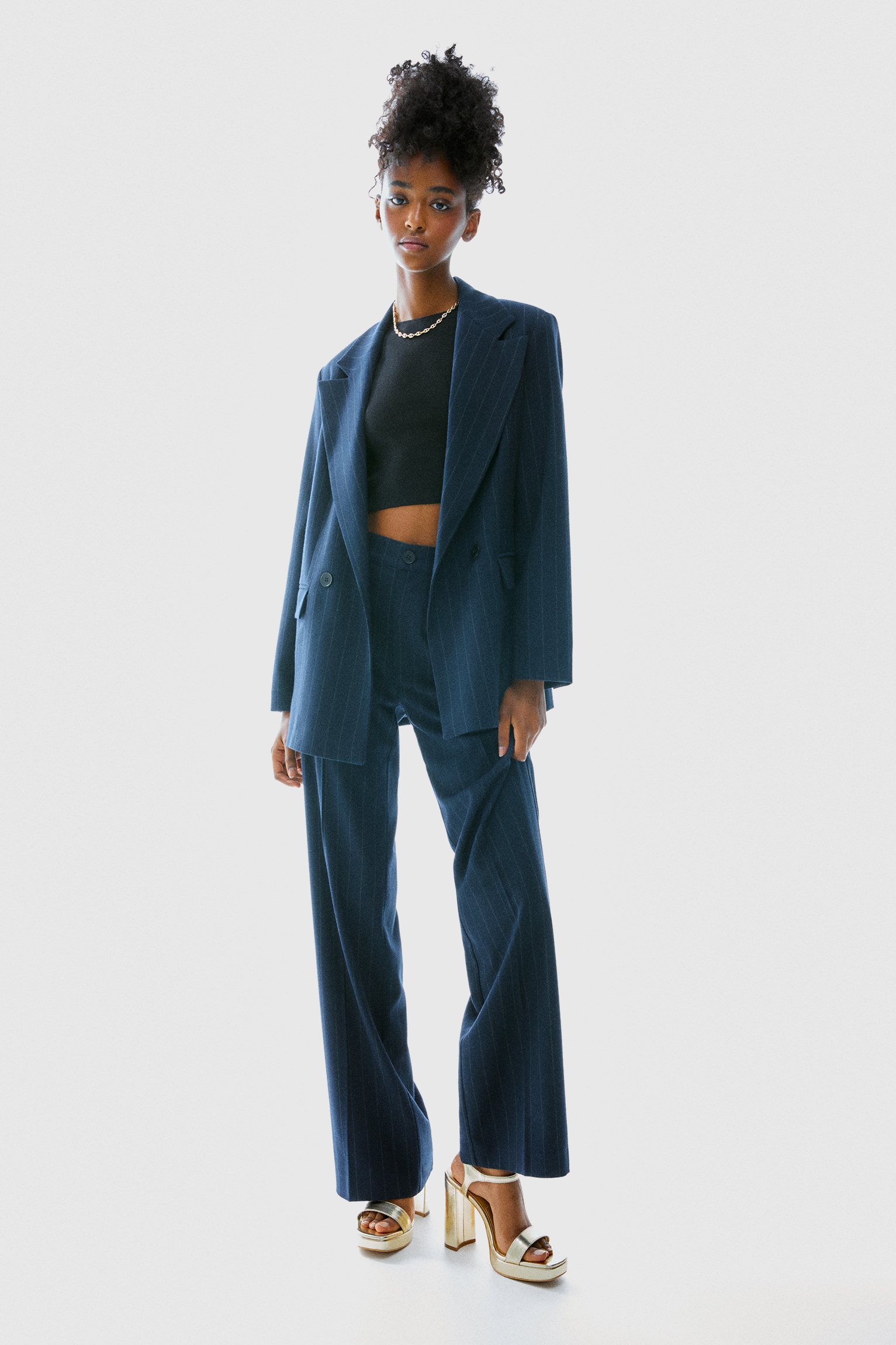 Sandalia tacón plataforma - PULL\u0026BEAR