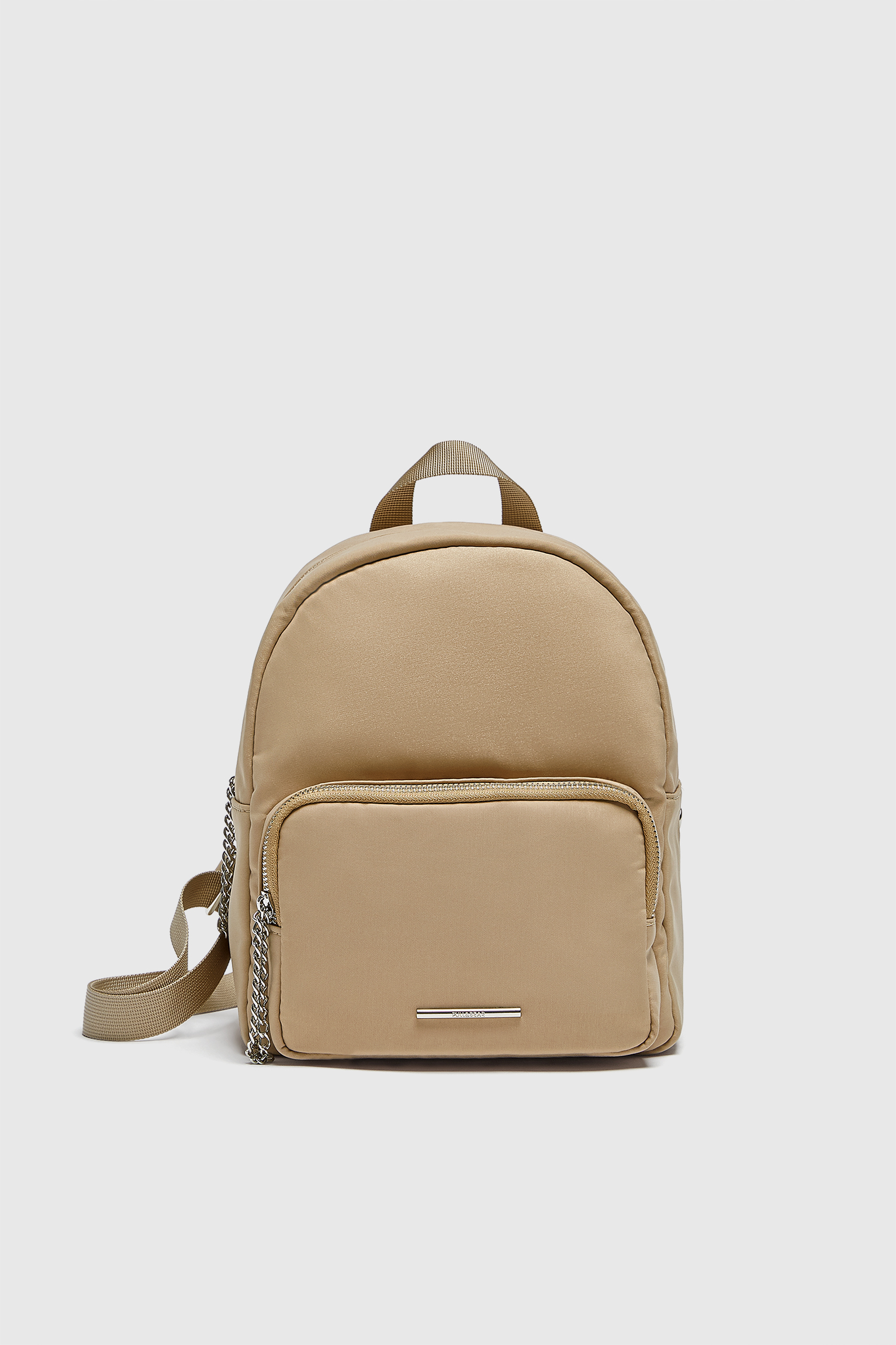 pull and bear leather backpack