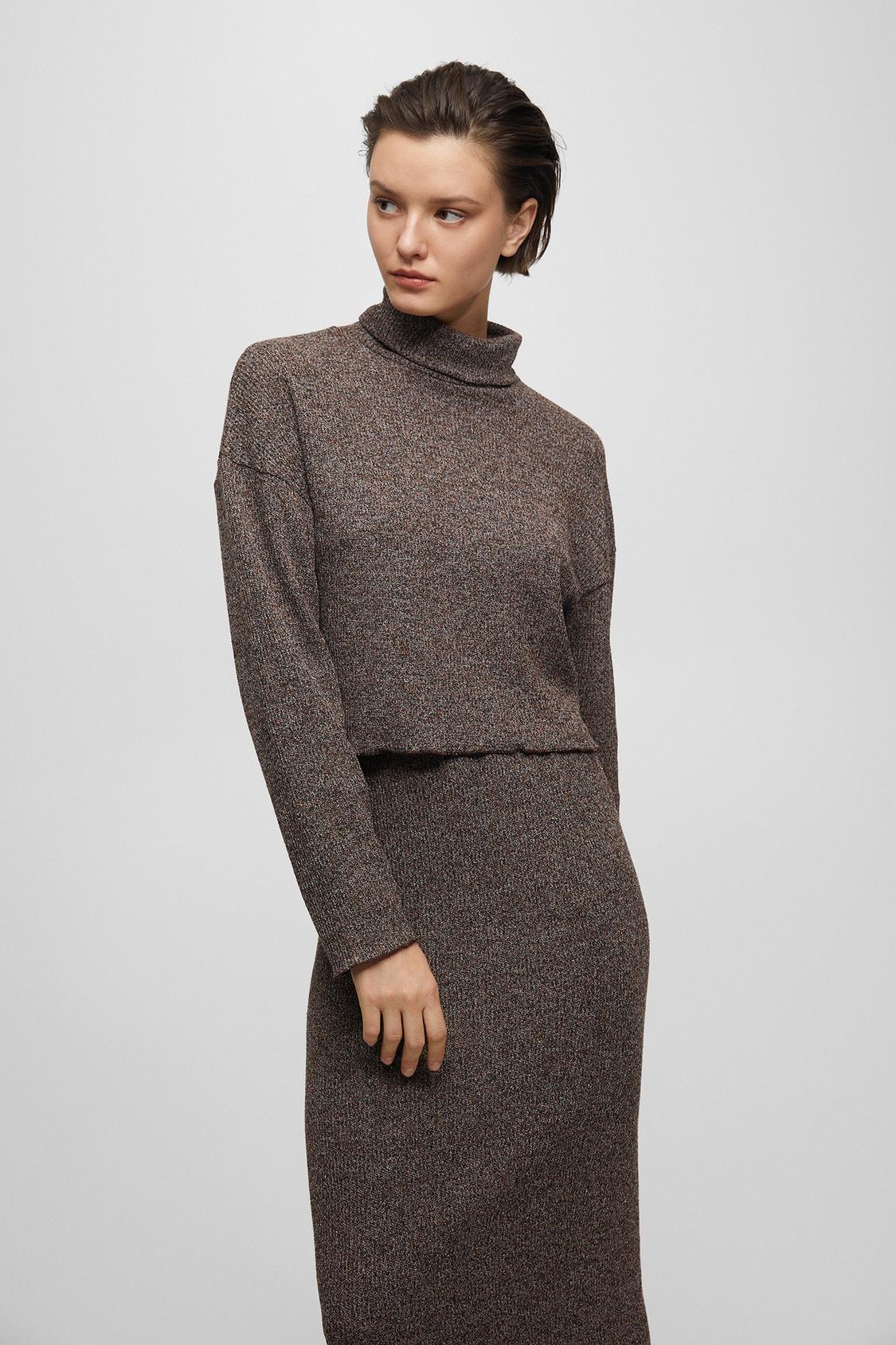 Cropped knit sweater - PULLu0026BEAR