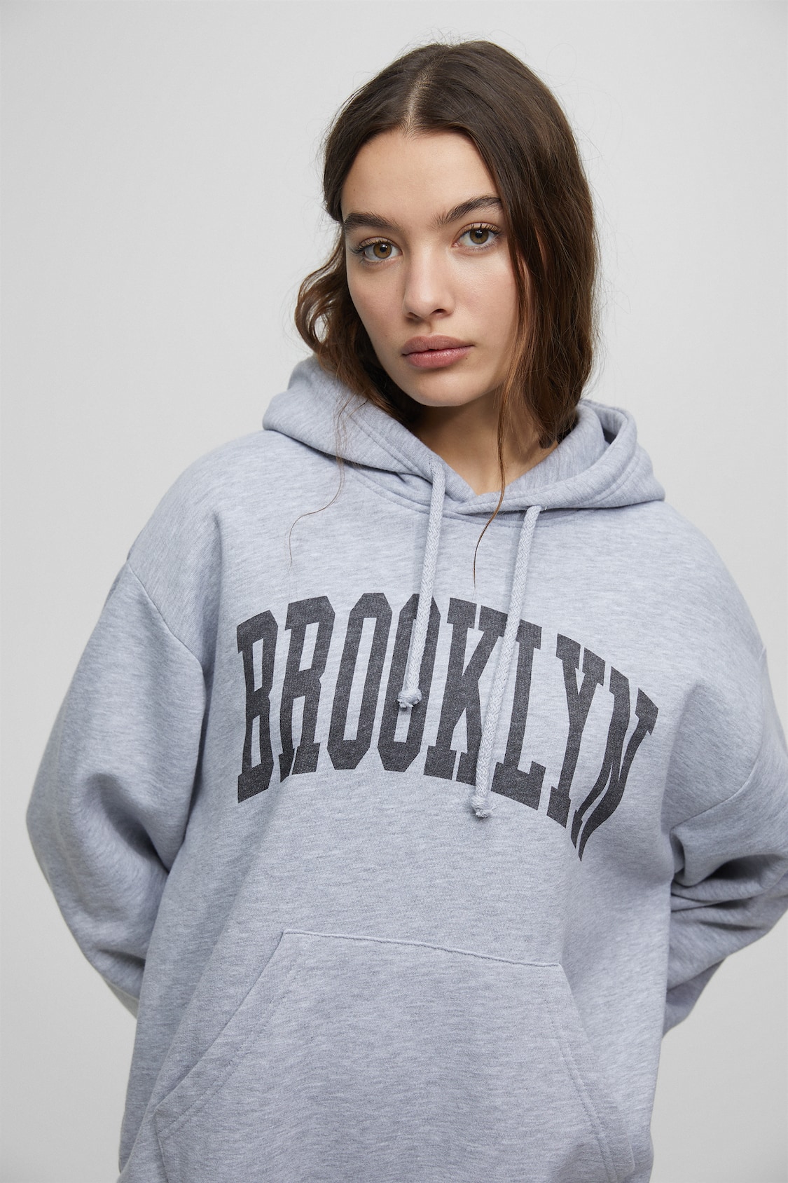 Flocked Brooklyn hoodie - PULL&BEAR
