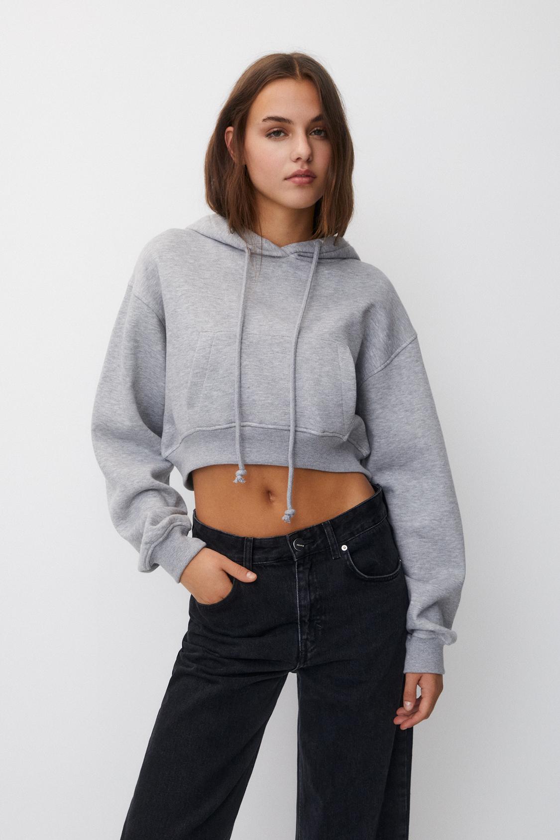 Cropped hoodie - PULLu0026BEAR