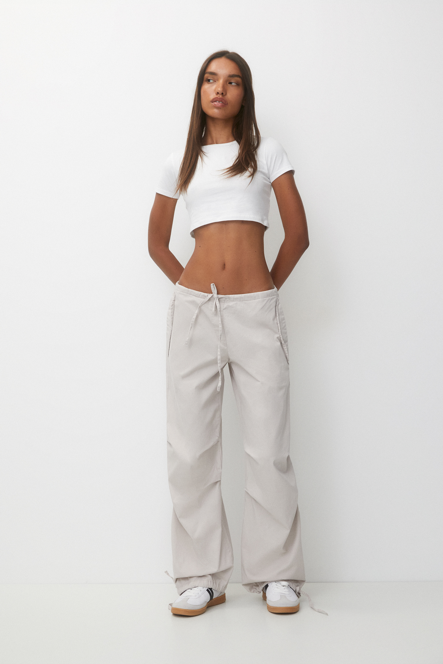 High Waist Cargo Trousers by Pull&Bear Online | THE ICONIC | Australia