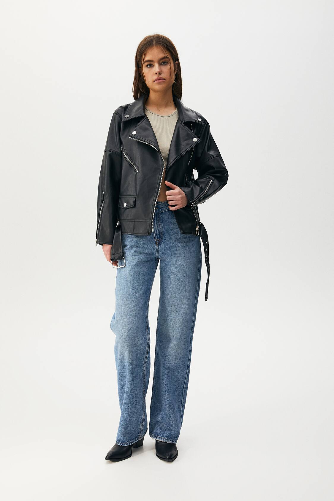 Shop ZARA 2023 SS FAUX LEATHER JACKET (4341/826) by MarcaBonito